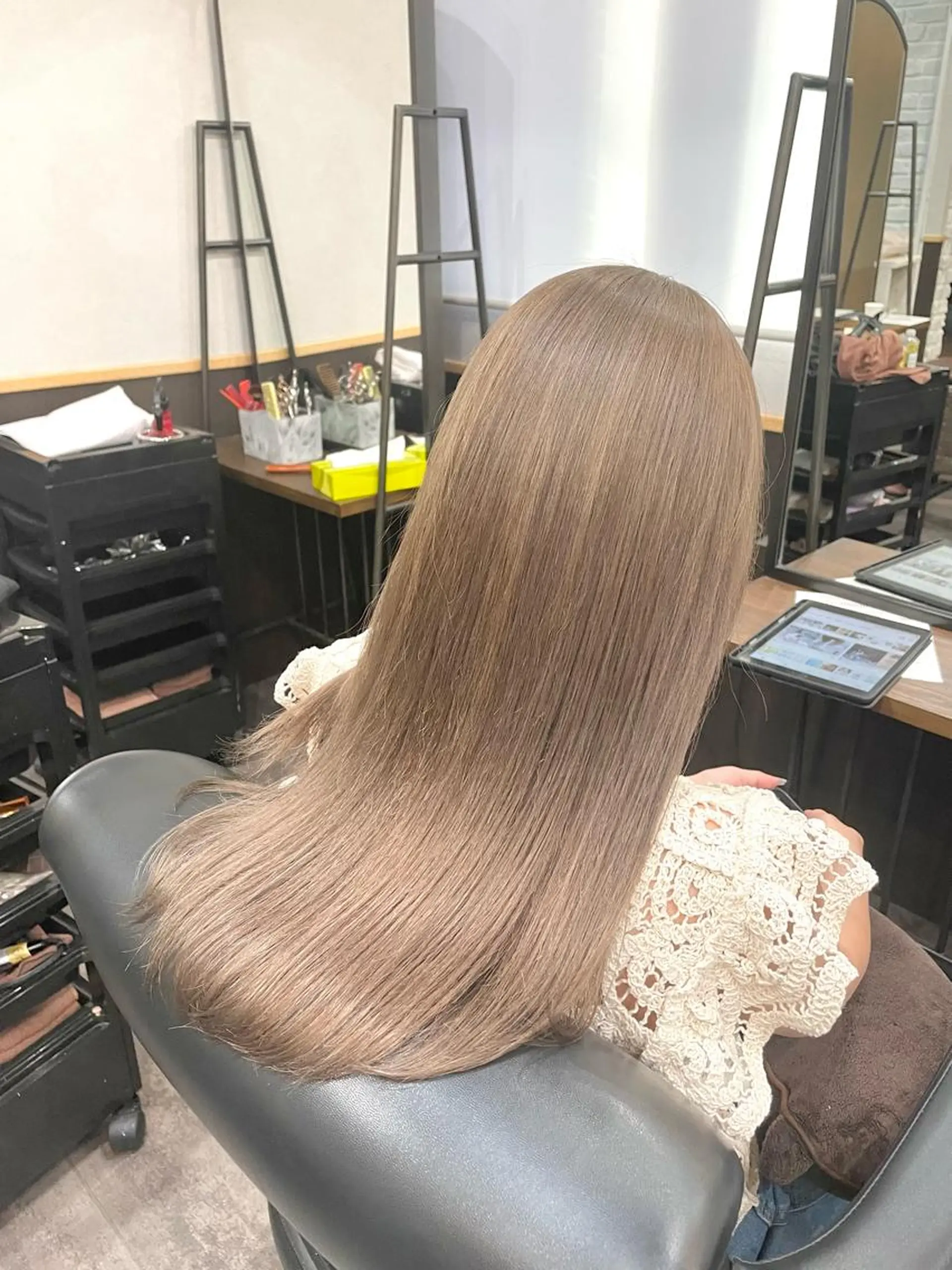 ロング ヘアカラー トリートメント 🎀韓国ヘア Riho🎀のヘアスタイル