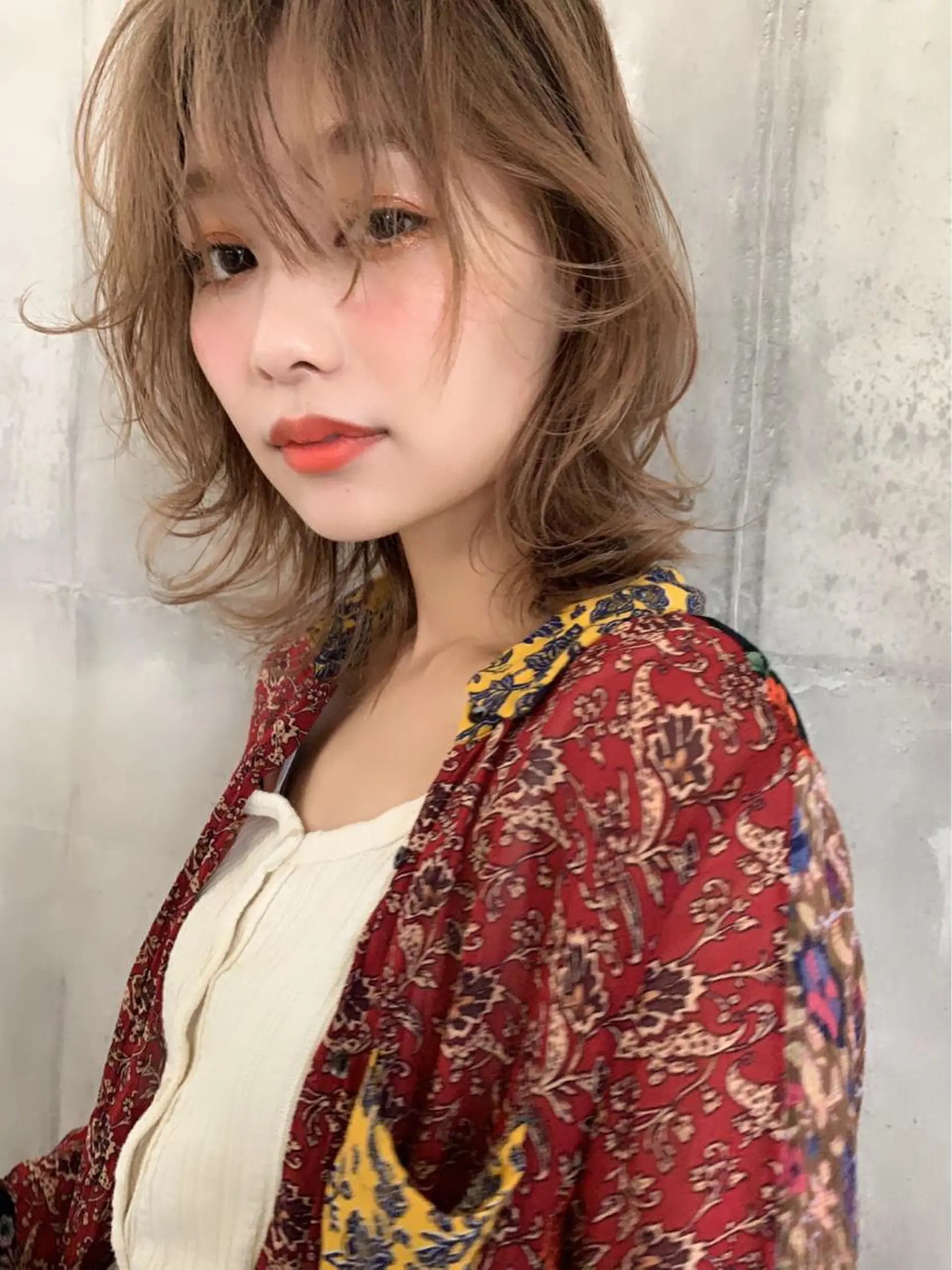 ミディアム おおつき ありかのヘアスタイル