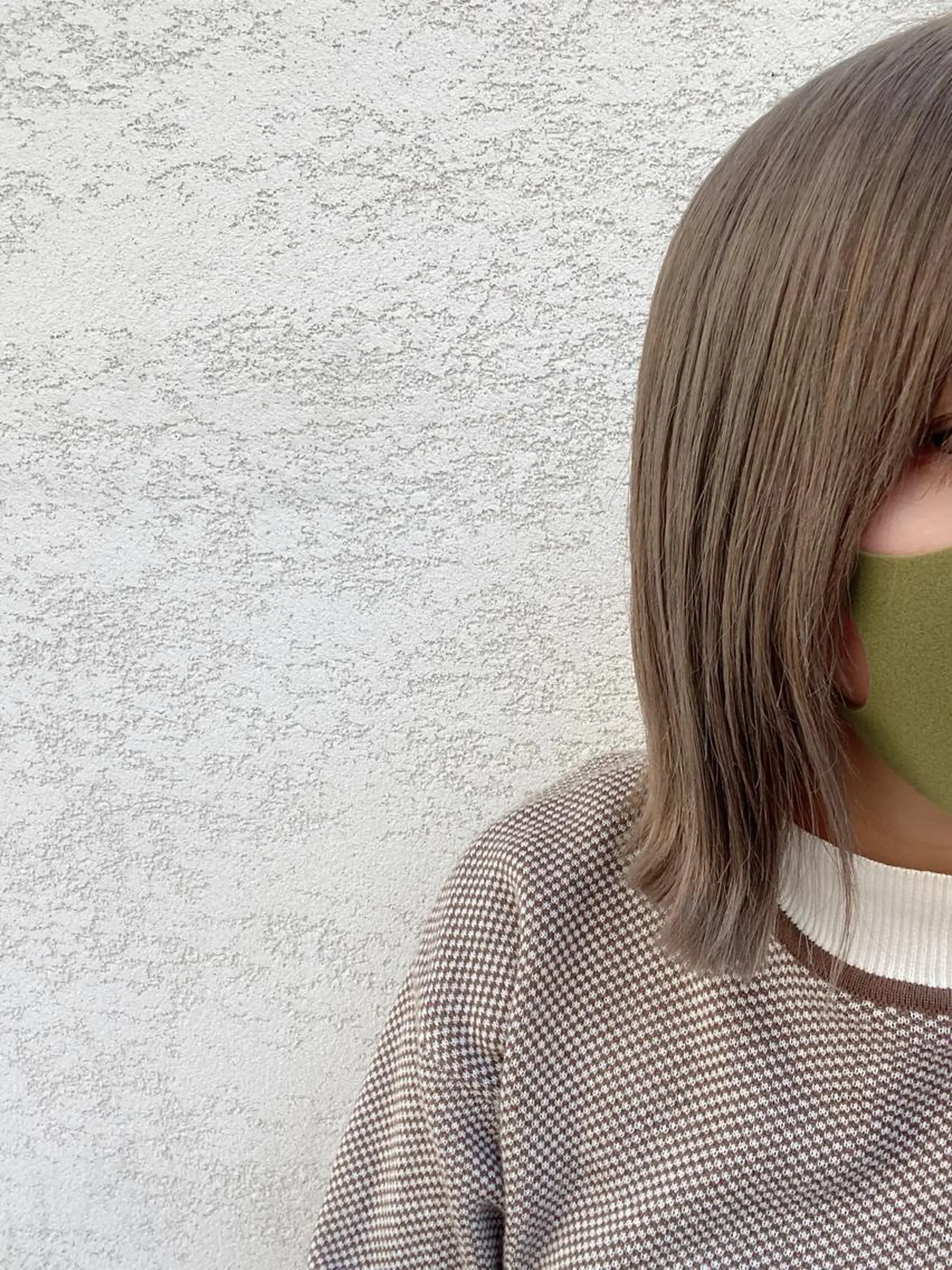 ショート カラー グレージュ ボブ 顔肌革命beauty&health所属・三ノ宮アイリスト 兼美容師ユナのマツエク・マツパデザイン