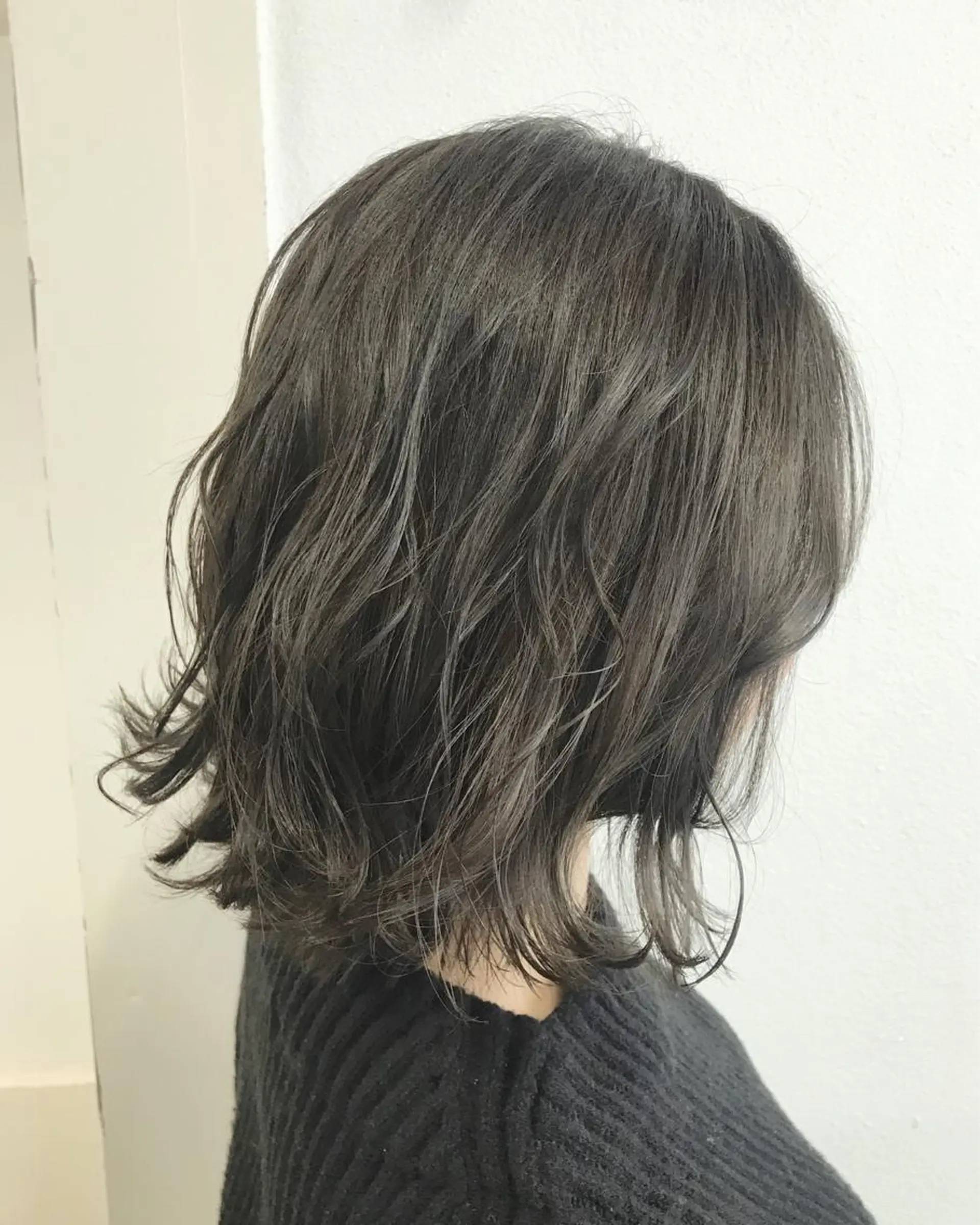 ミディアム カラー ヘアアレンジ グレージュ カーキグレージュ カット ヘアカラー GiseL天神カラー 髪質改善/ブリーチのヘアスタイル
