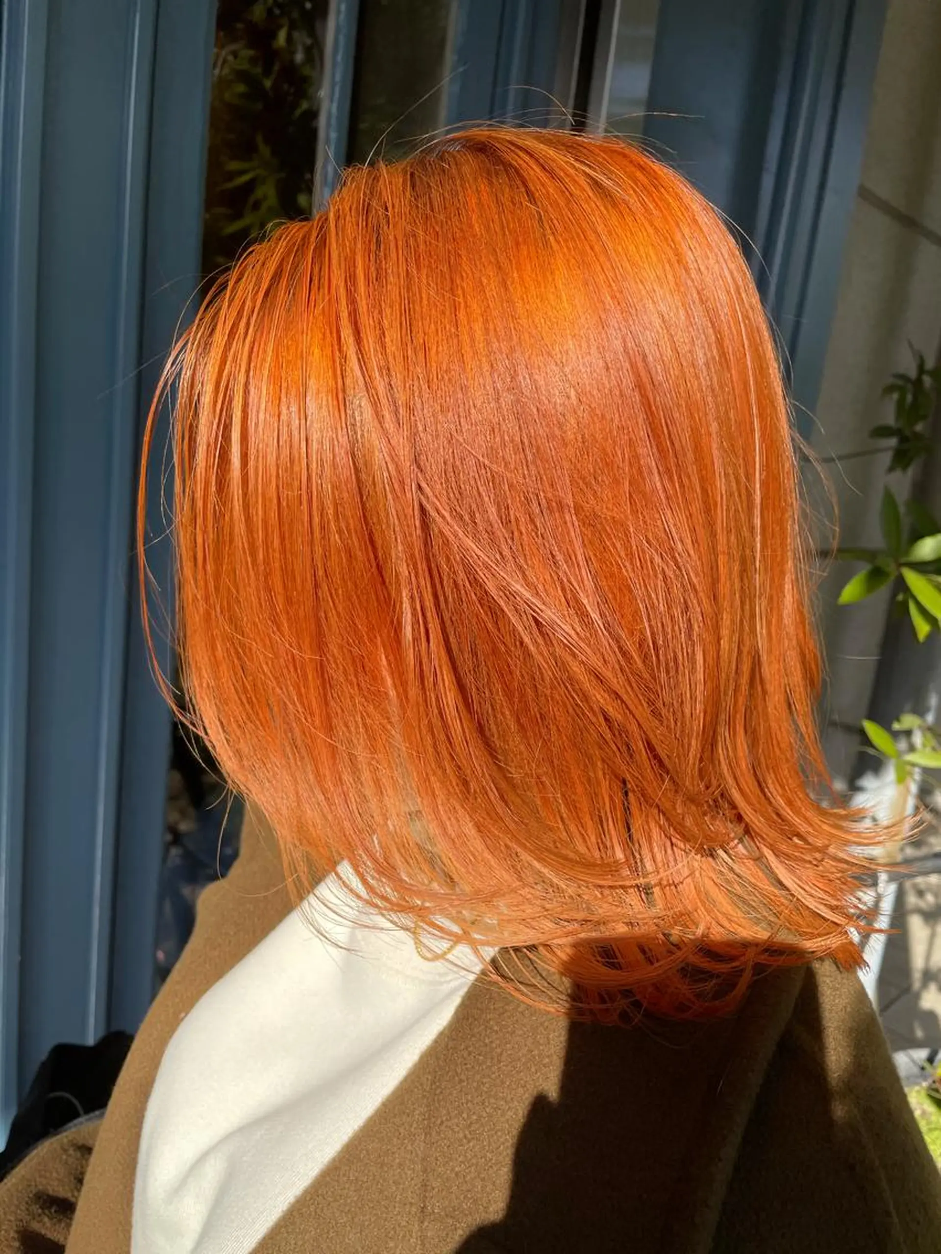 ミディアム ブリーチ毛矯正.髪質 改善.髪にドラマをのヘアスタイル