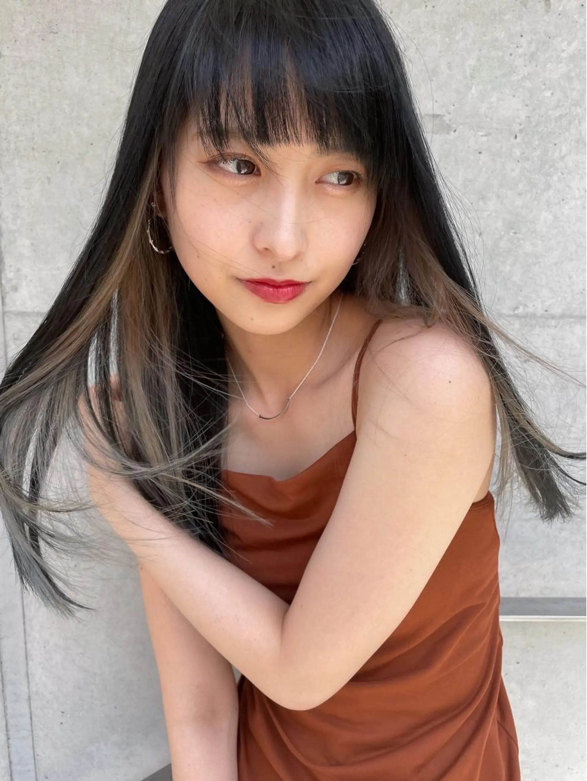 ロング ヘアカラー nessヤマサキ リュウタのヘアスタイル