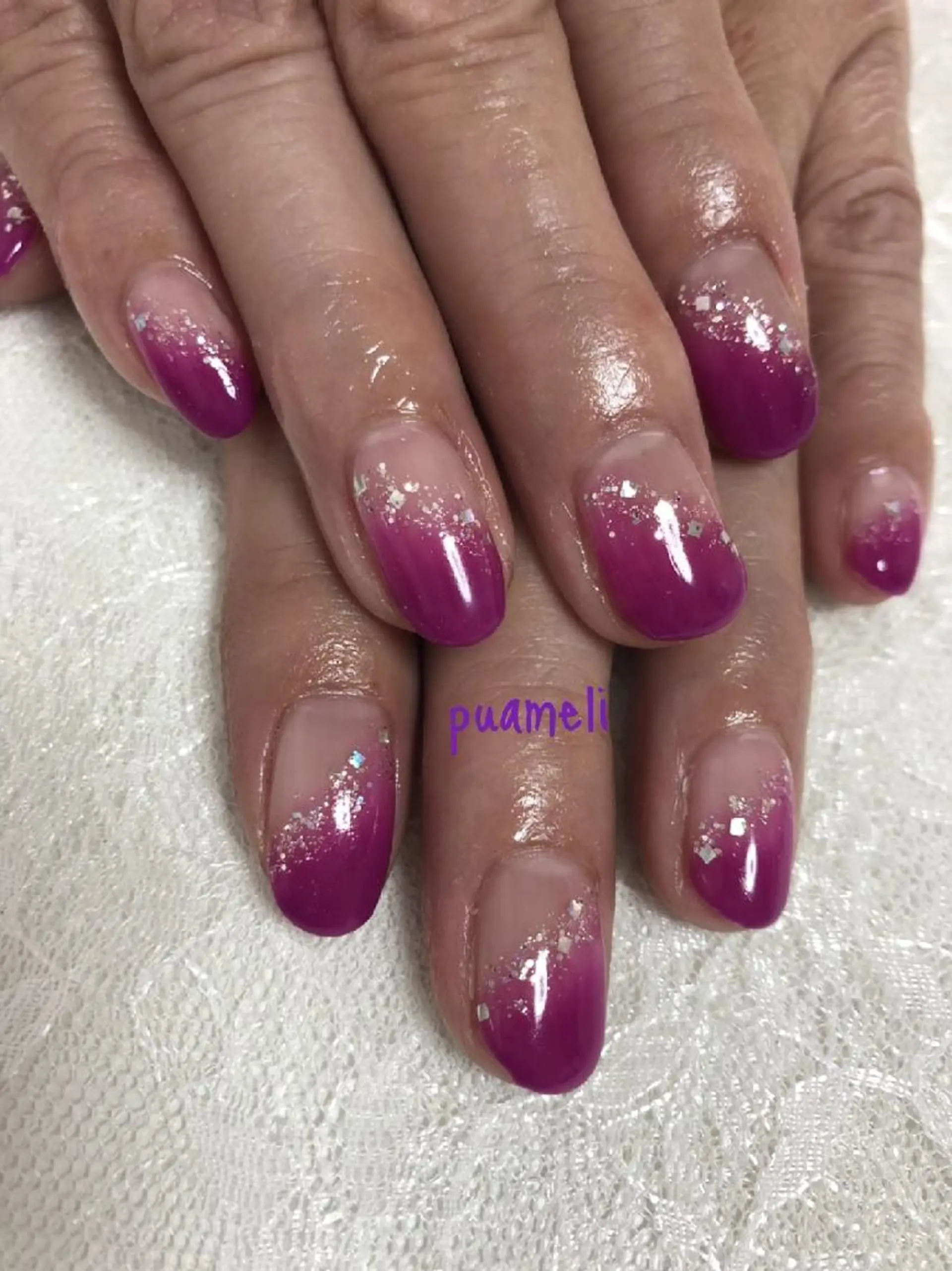 ネイル ラメ(グリッター) ハンドネイル Puameli プアメリのネイルデザイン