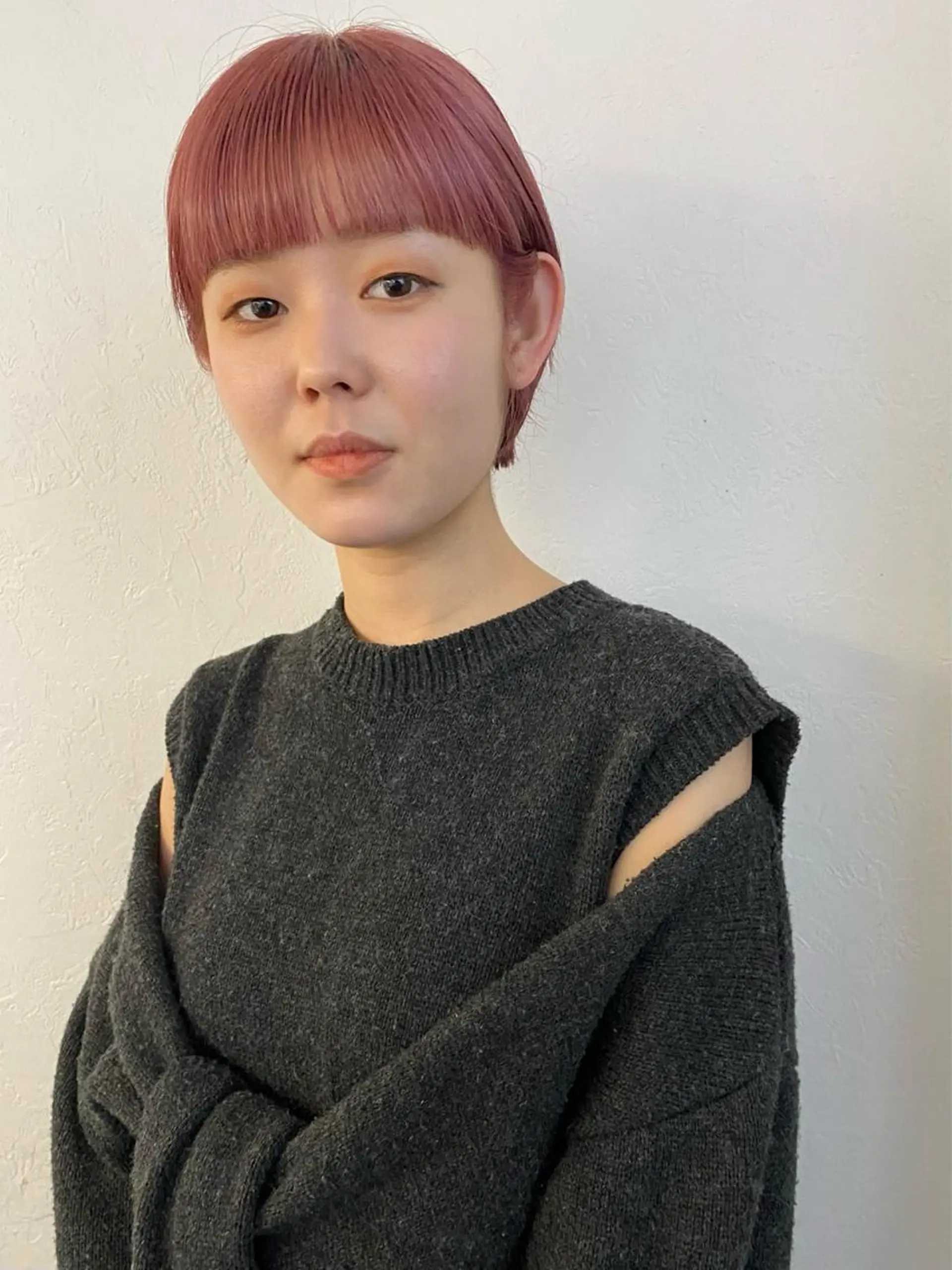 ショート カラー ラベンダーカラー ラベンダーピンク ピンクカラー ショートヘア カット ヘアカラー トリートメント 森貴裕/ベージュ/ パーマ/オリーブのヘアスタイル