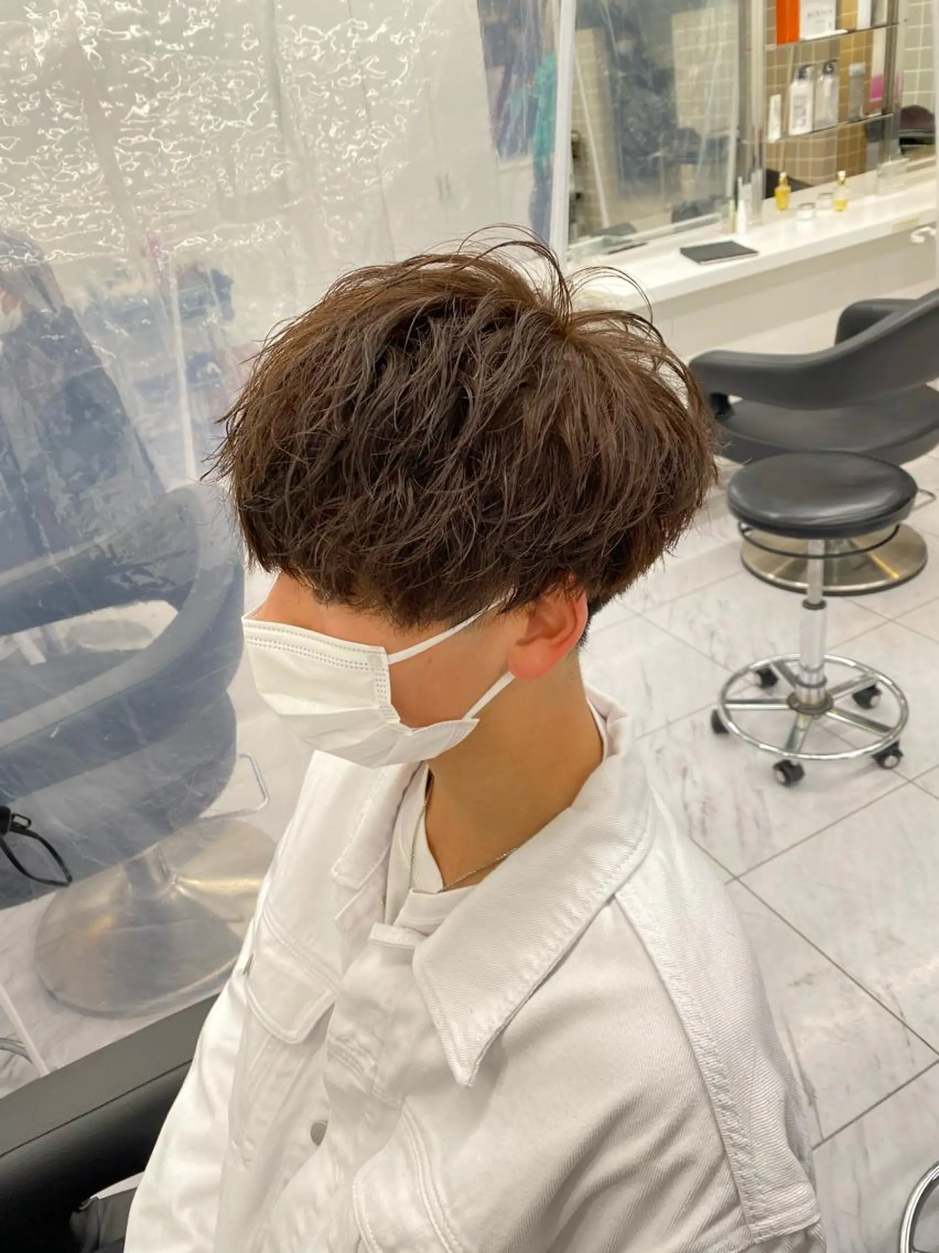 ミディアム パーマ ヘアアレンジ メンズ メンズ特化 水口湧太のヘアスタイル