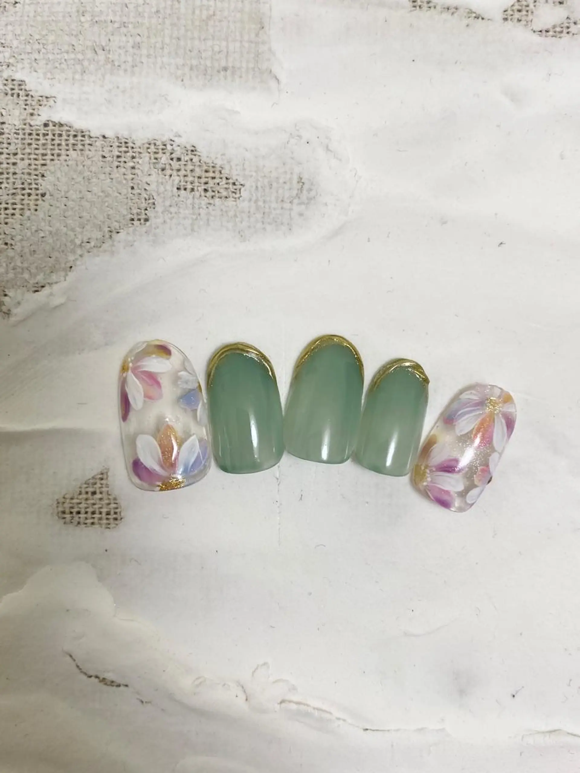 ネイル ワンカラーネイル 春ネイル ハンドネイル mellow mのネイルデザイン