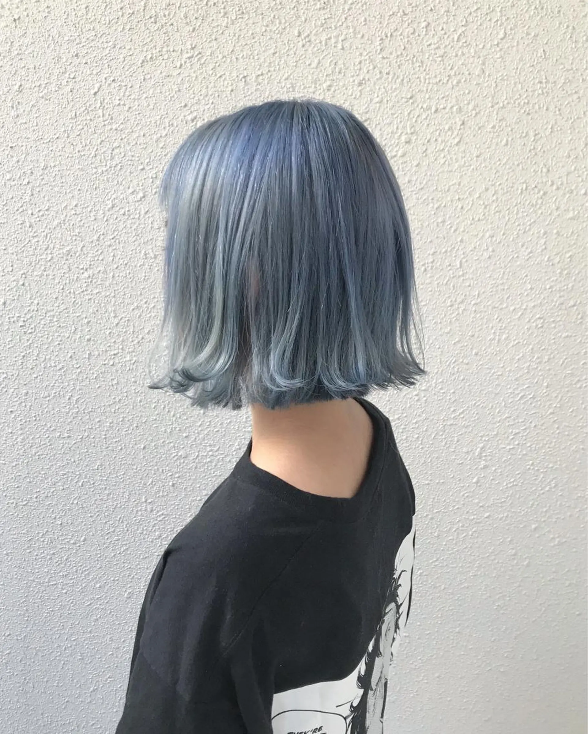 ショート カラー ブリーチ ブルーカラー インナーカラー/天神 ブリーチ/吉田のヘアスタイル