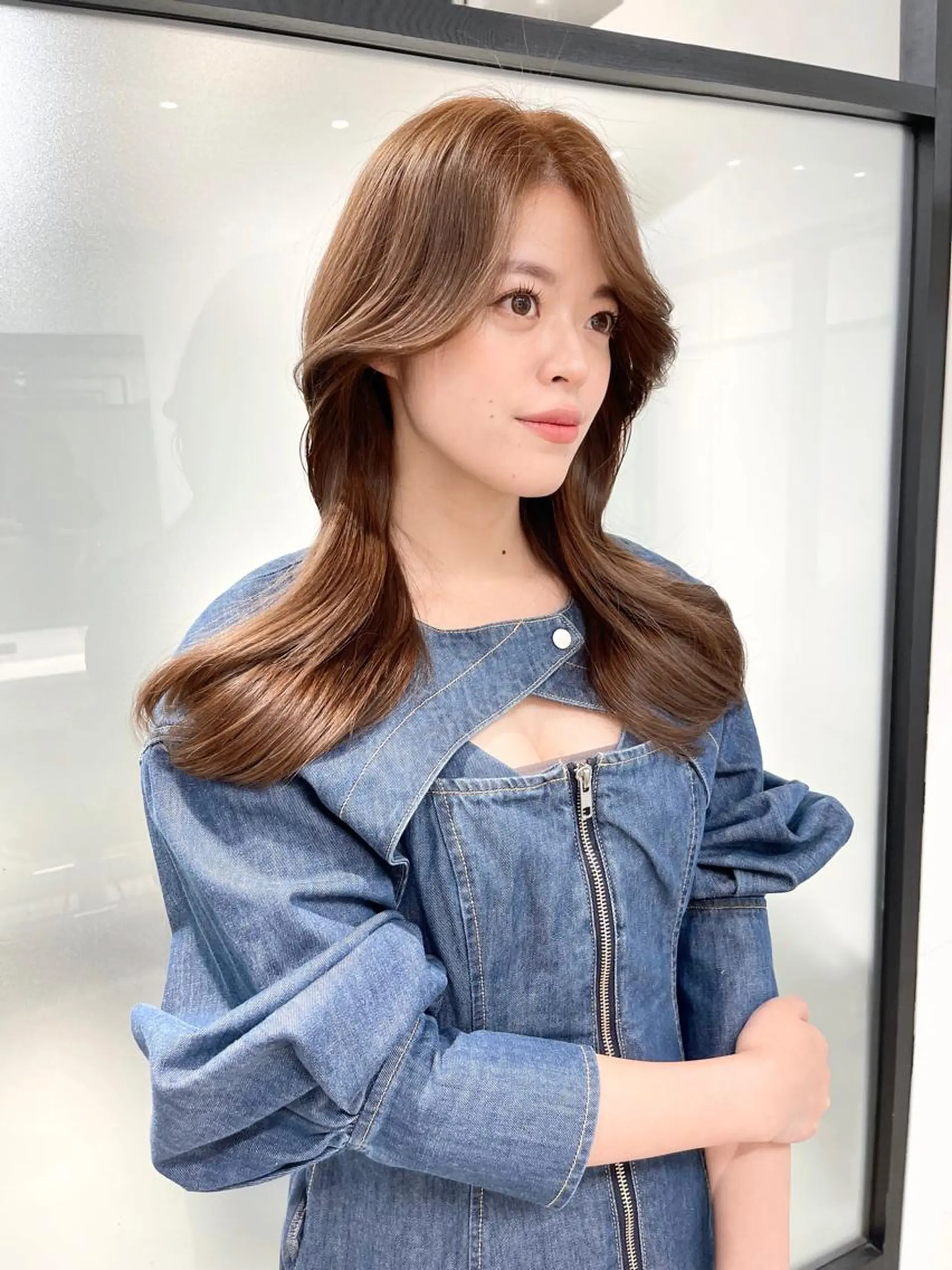 ロング 韓国風ヘア レイヤーカット カット ヘアカラー トリートメント 韓国レイヤーカット 髪質改善▫️水野有真のヘアスタイル