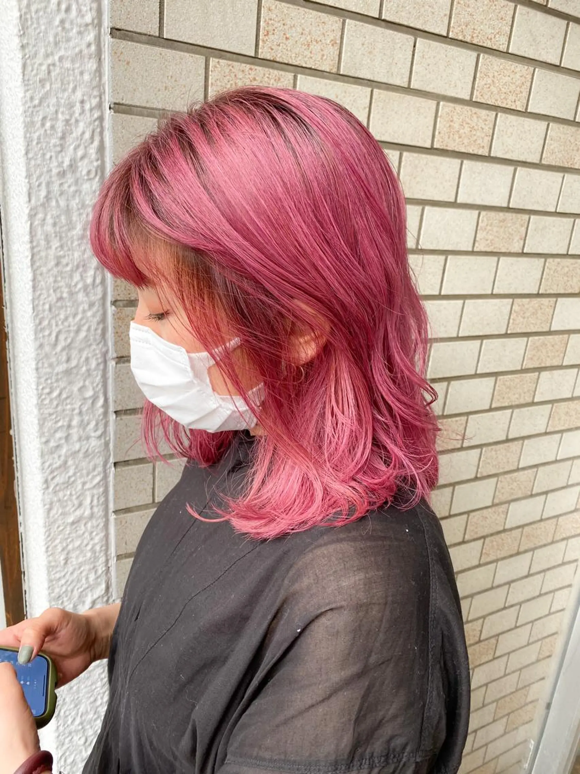 ミディアム カラー hair design verda所属・レイヤー暖色カラー 池袋Yamamotoのヘアスタイル