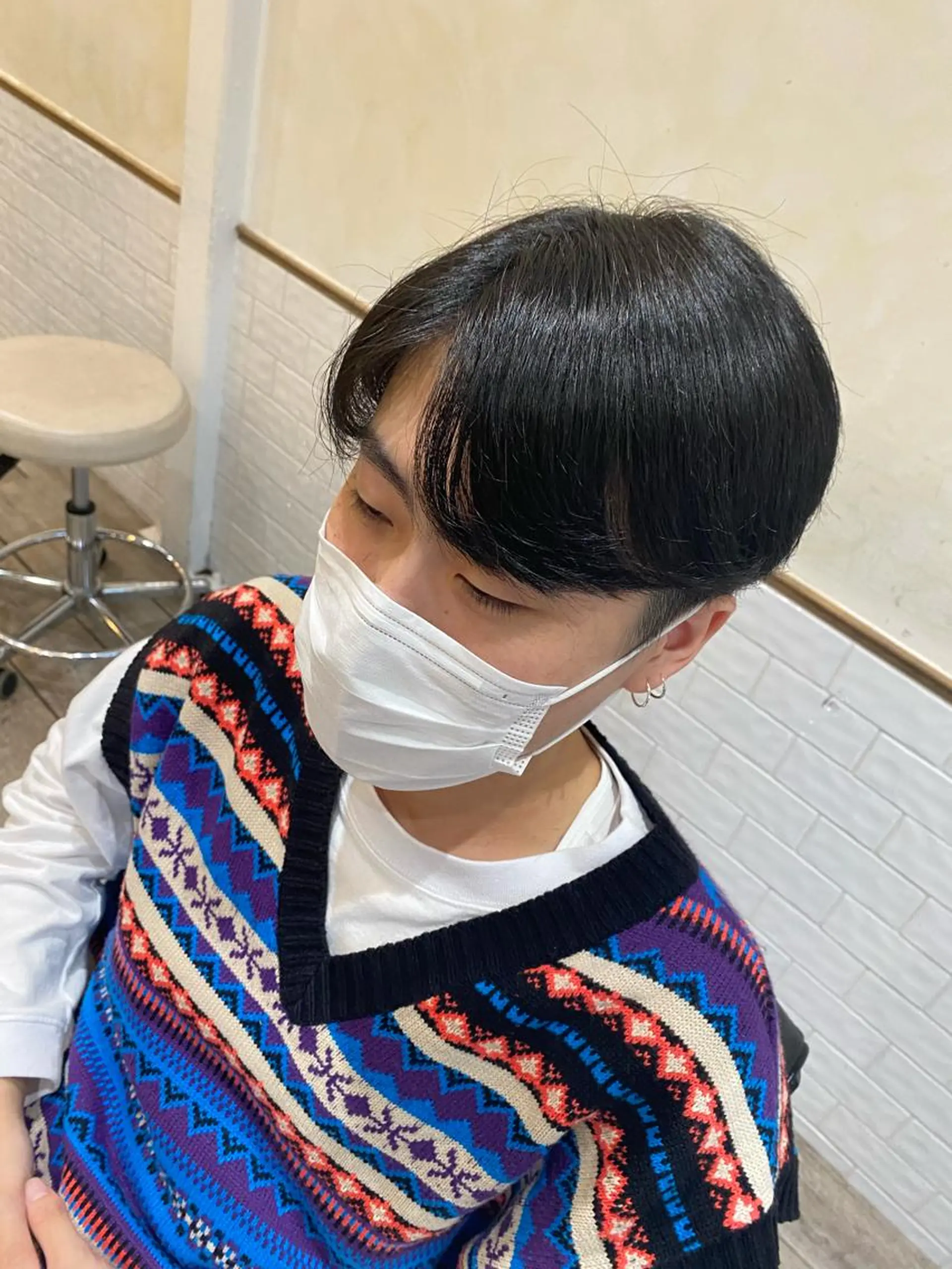 メンズ センターパート kanon♡ 暖色カラー‎🤍のヘアスタイル