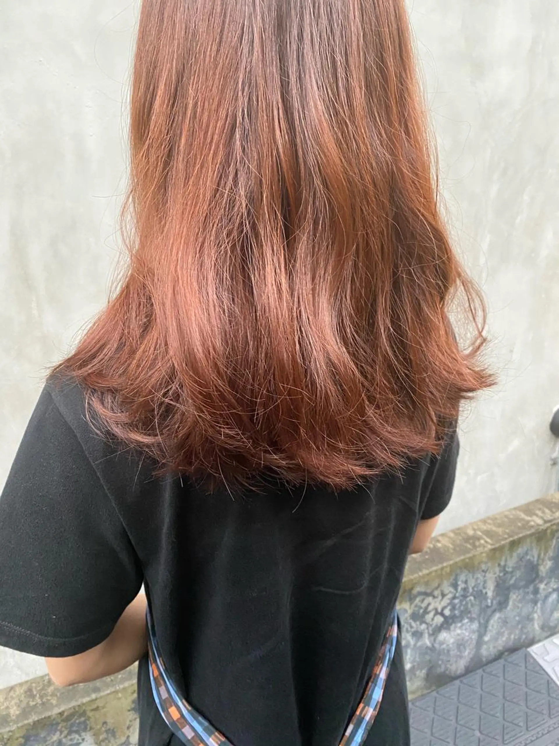 セミロング カラー パーマ ヘアアレンジ メンズ キッズ ネイル マツエク・マツパ ベージュカラー 透明感カラー オレンジ オレンジベージュ カラーマツエク Uil所属・インナーカラー/ KANAのヘアスタイル
