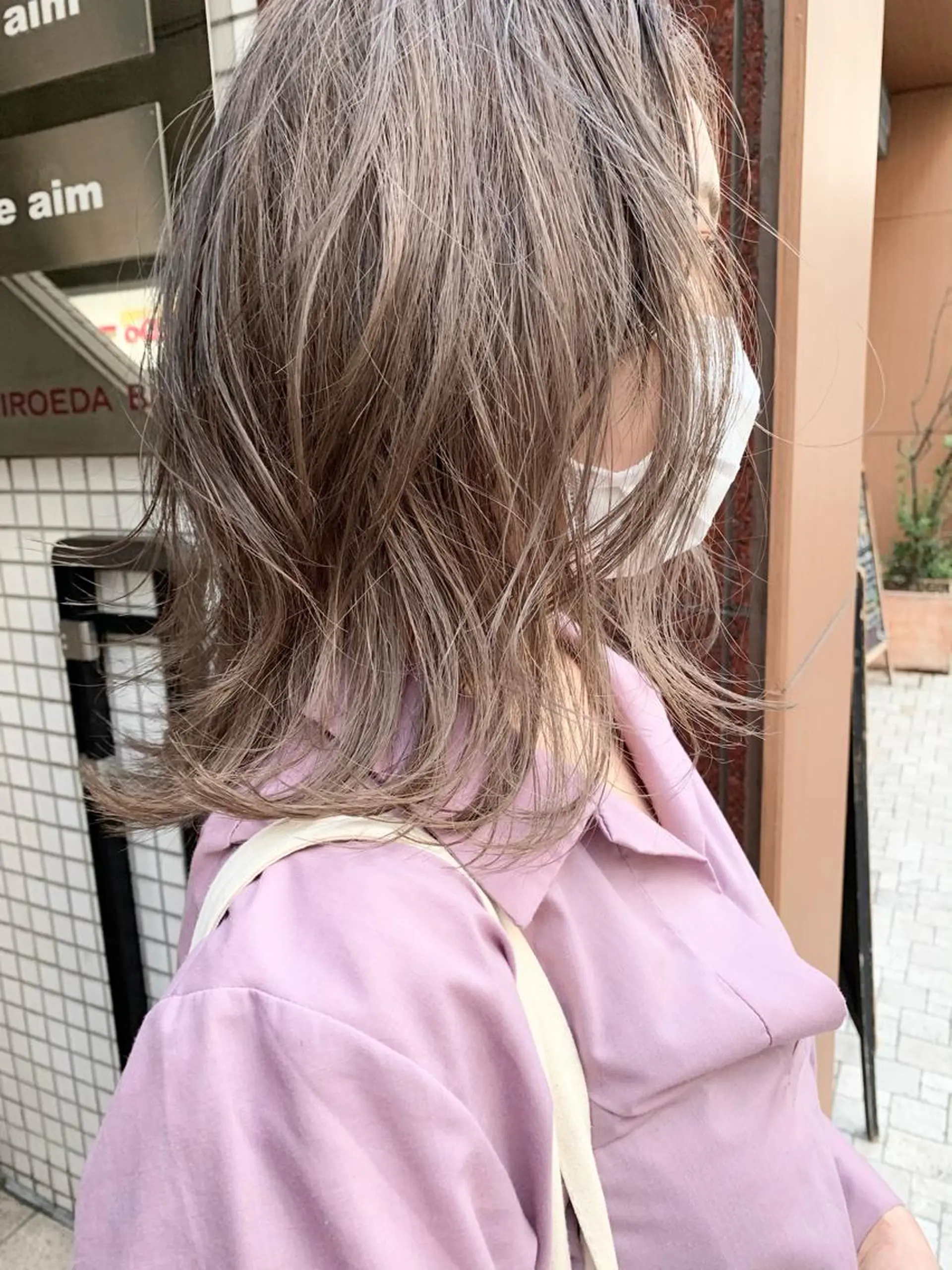ミディアム カラー ヘアアレンジ ベージュカラー ブリーチ カット ヘアカラー トリートメント 🌿ショート🌿 パーマ🌿淳平のヘアスタイル