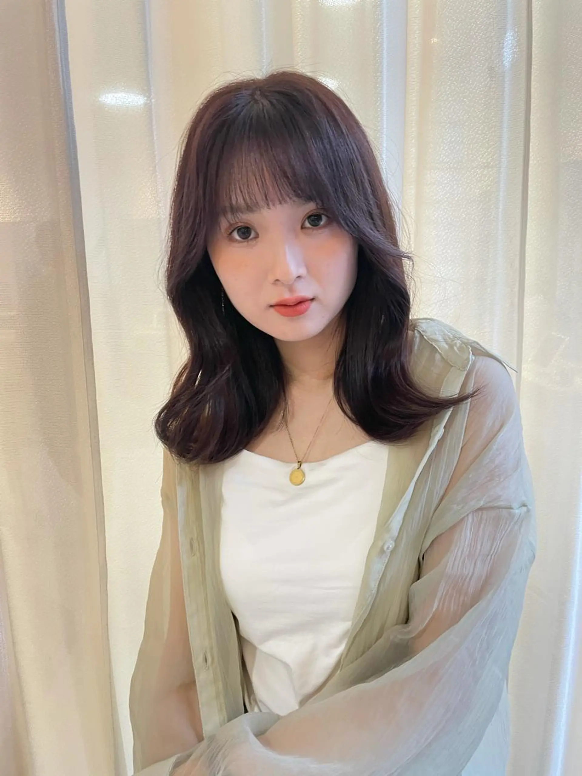 ミディアム カラー ヘアアレンジ カット ヘアカラー トリートメント NANA／trend style🕊🍑のヘアスタイル