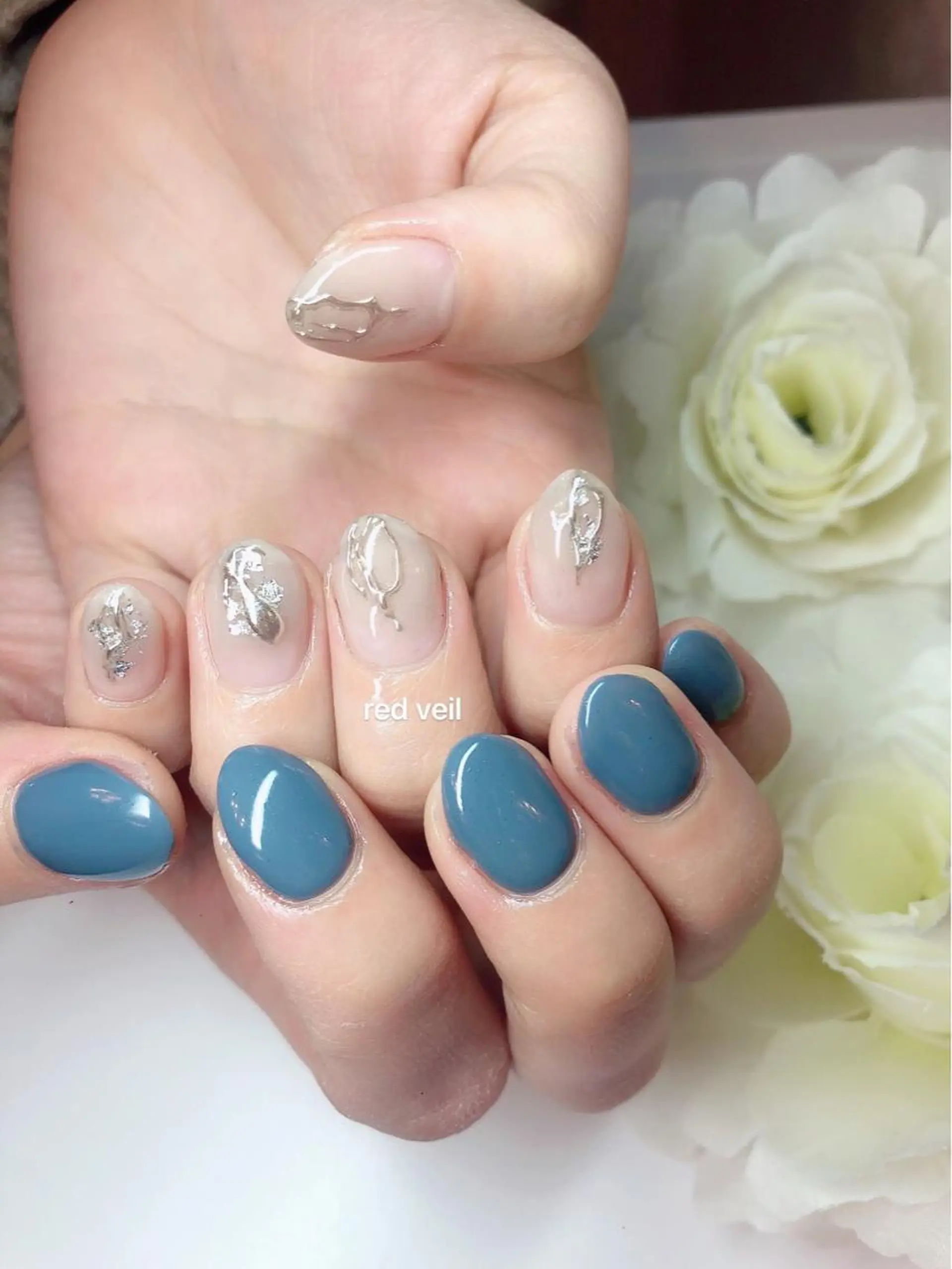 ミディアム ネイル 長さ出し専門 nynaのネイルデザイン