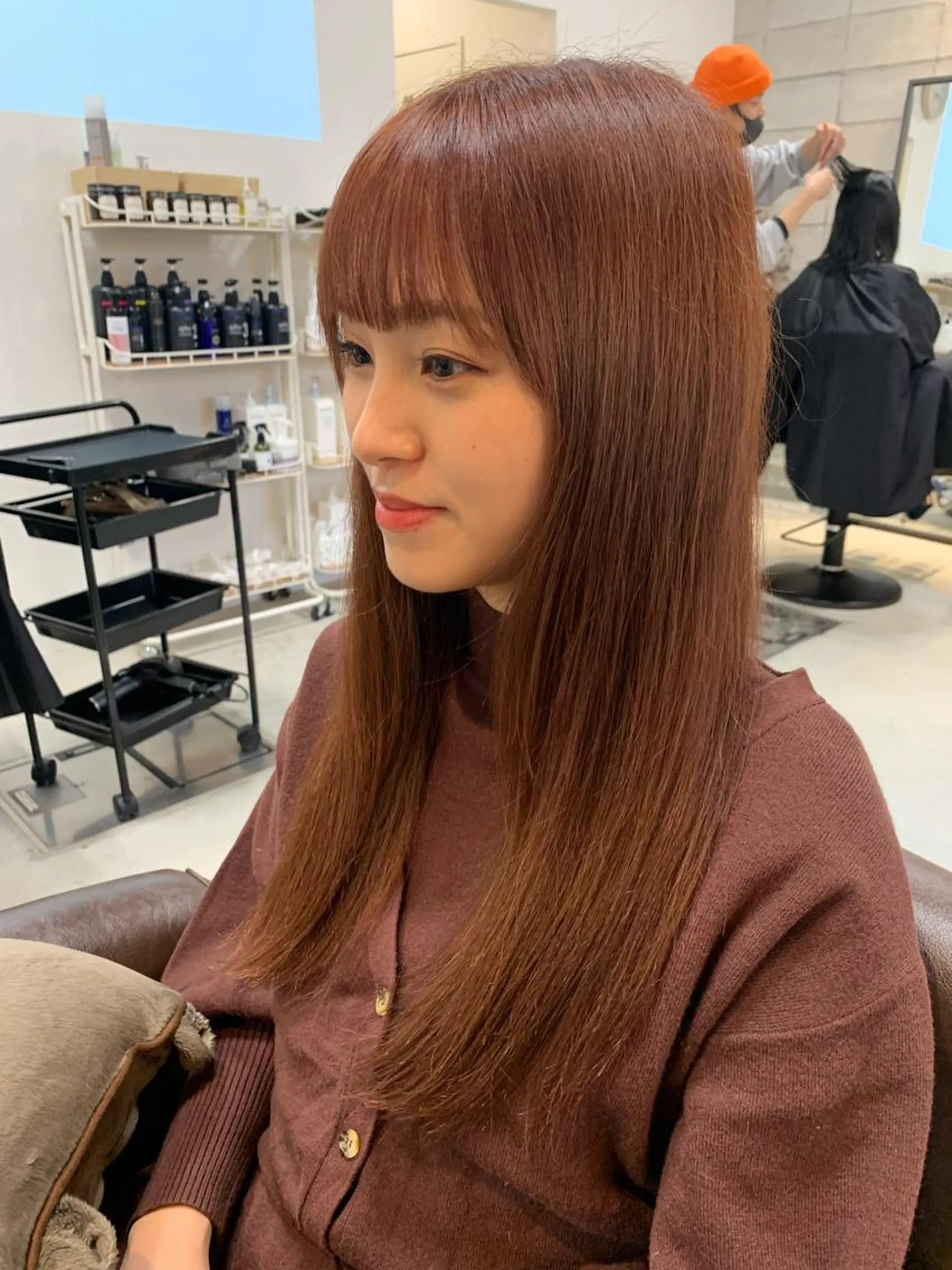 ロング カット パーマ トリートメント 新海 芳樹のヘアスタイル