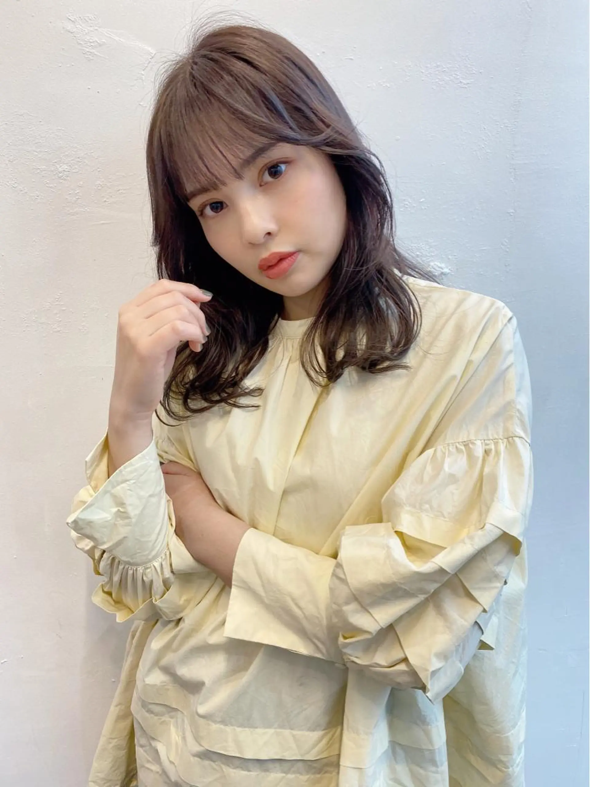 ミディアム 韓国風ヘア レイヤーカット 鎌倉 彩のヘアスタイル