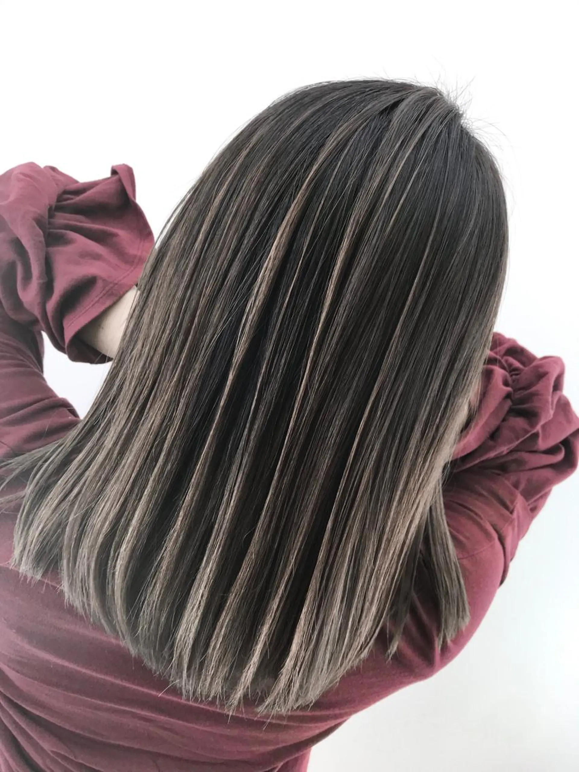 ミディアム カラー ヘアアレンジ ヘアカラー トリートメント シアーベージュニスト 🥣大石亜里紗のヘアスタイル