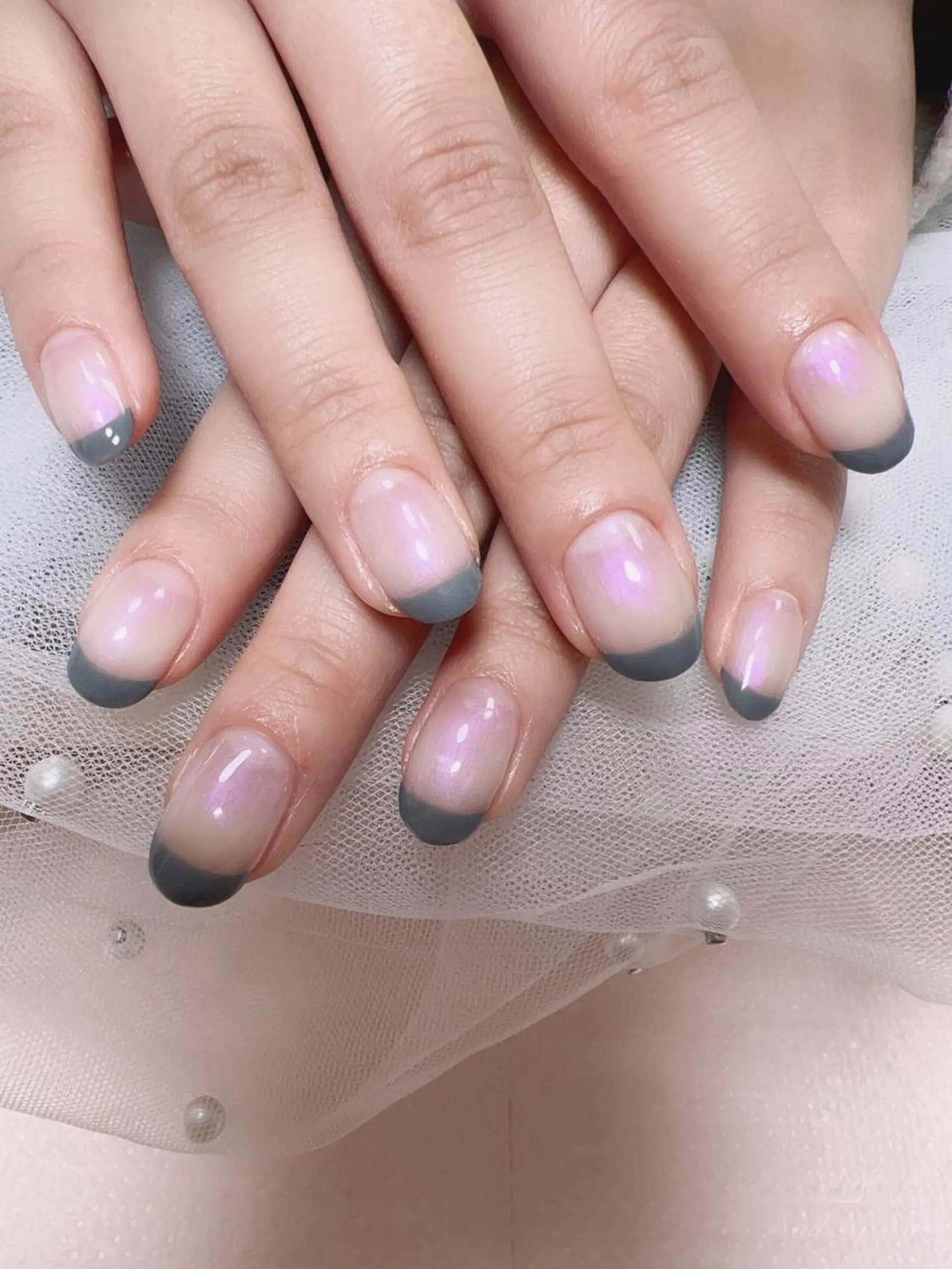 ショート カラー ネイル フレンチネイル ハンドネイル Nail NaNaのネイルデザイン