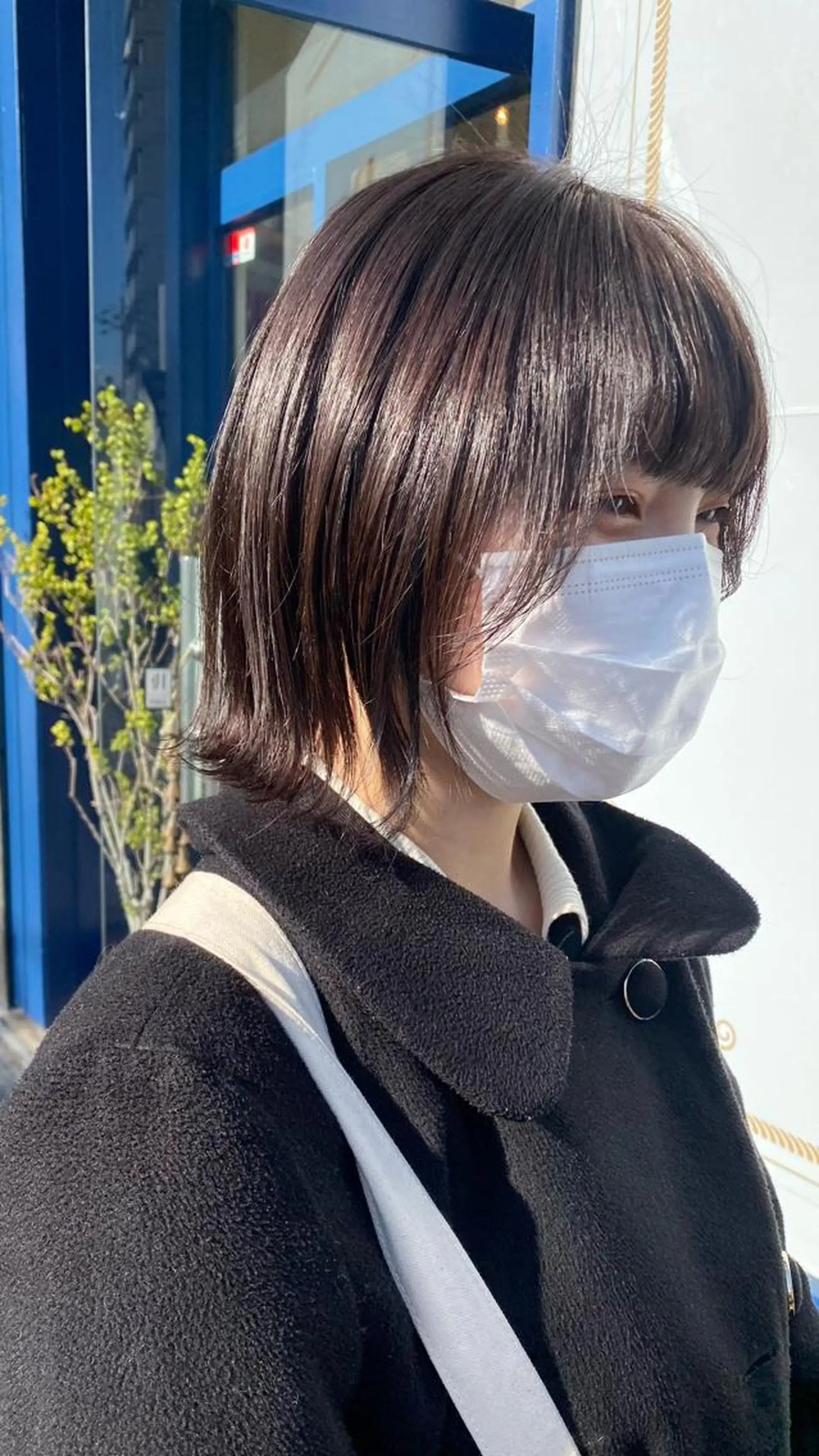 ミディアム アッシュ パープルカラー 中尾 未来/艶カラー /カットモデルのヘアスタイル