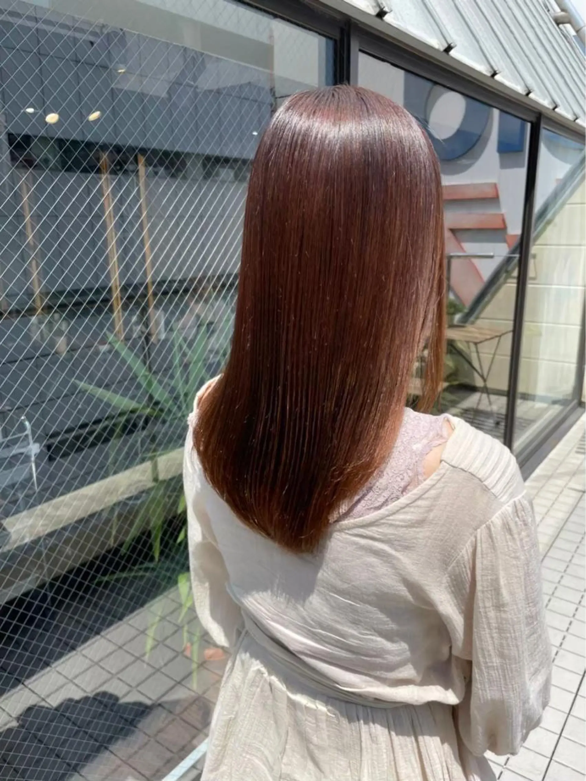 セミロング カラー ブリーチ ケアブリーチ ダブルカラー ハイライトカラー イルミナカラー 神戸ボブ✂️ ioe三宮/田 伸佳のヘアスタイル