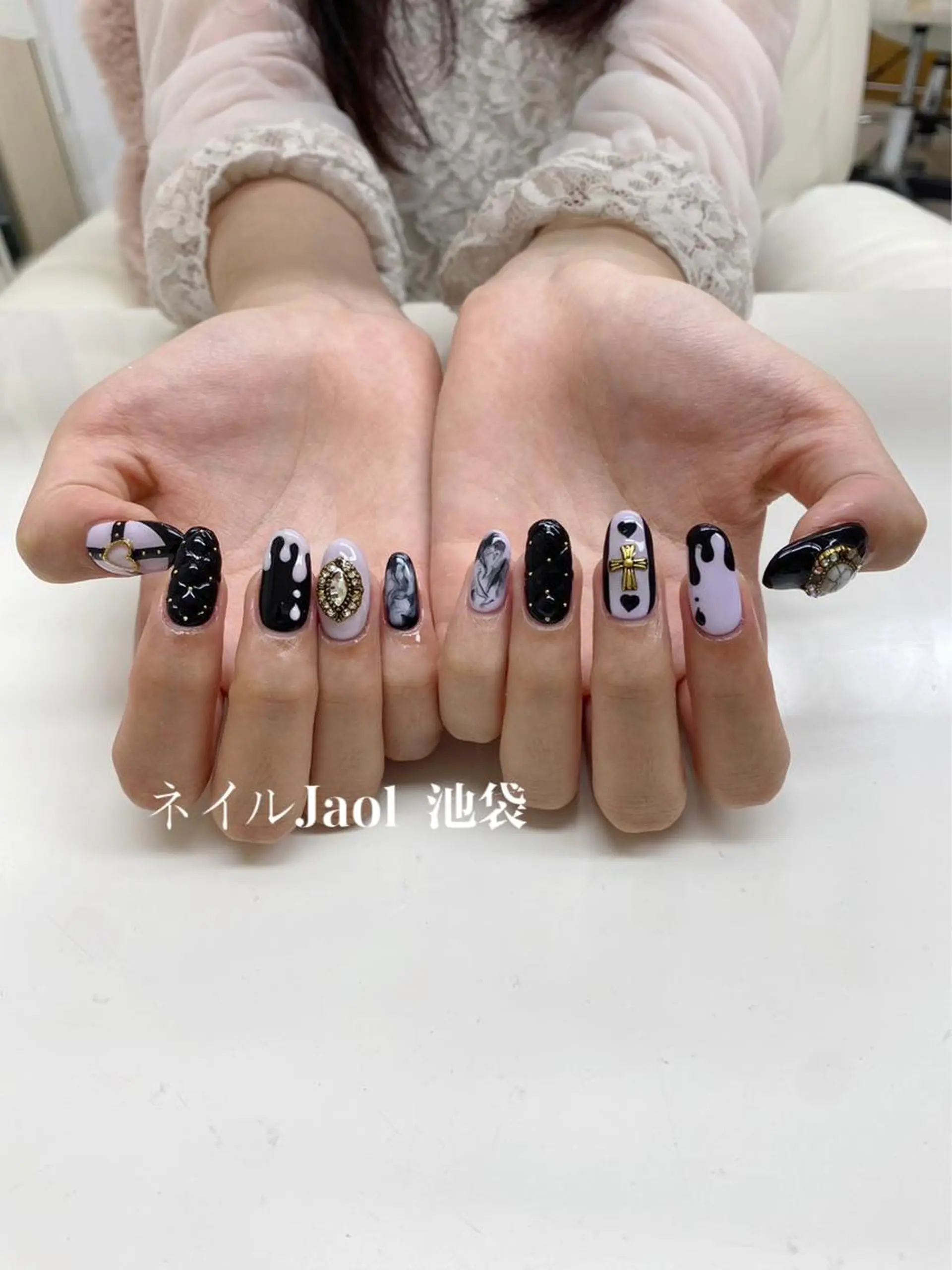 セミロング ハンドネイル nail jaol池袋店所属・ネイルJaol 池袋のネイルデザイン