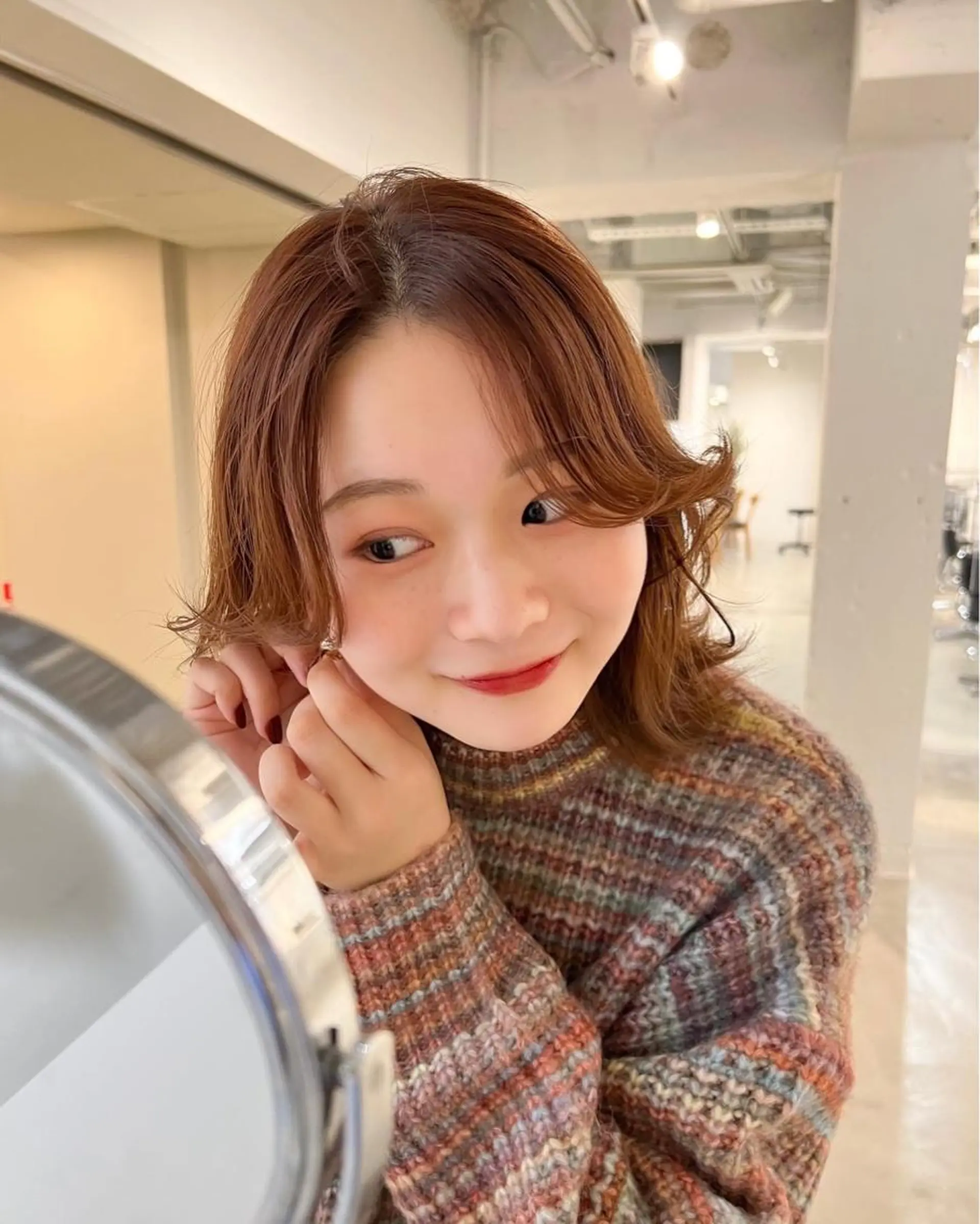 ショート カラー パーマ ボブ レイヤーカットのプロ 大人ヘア宮森貴志のヘアスタイル