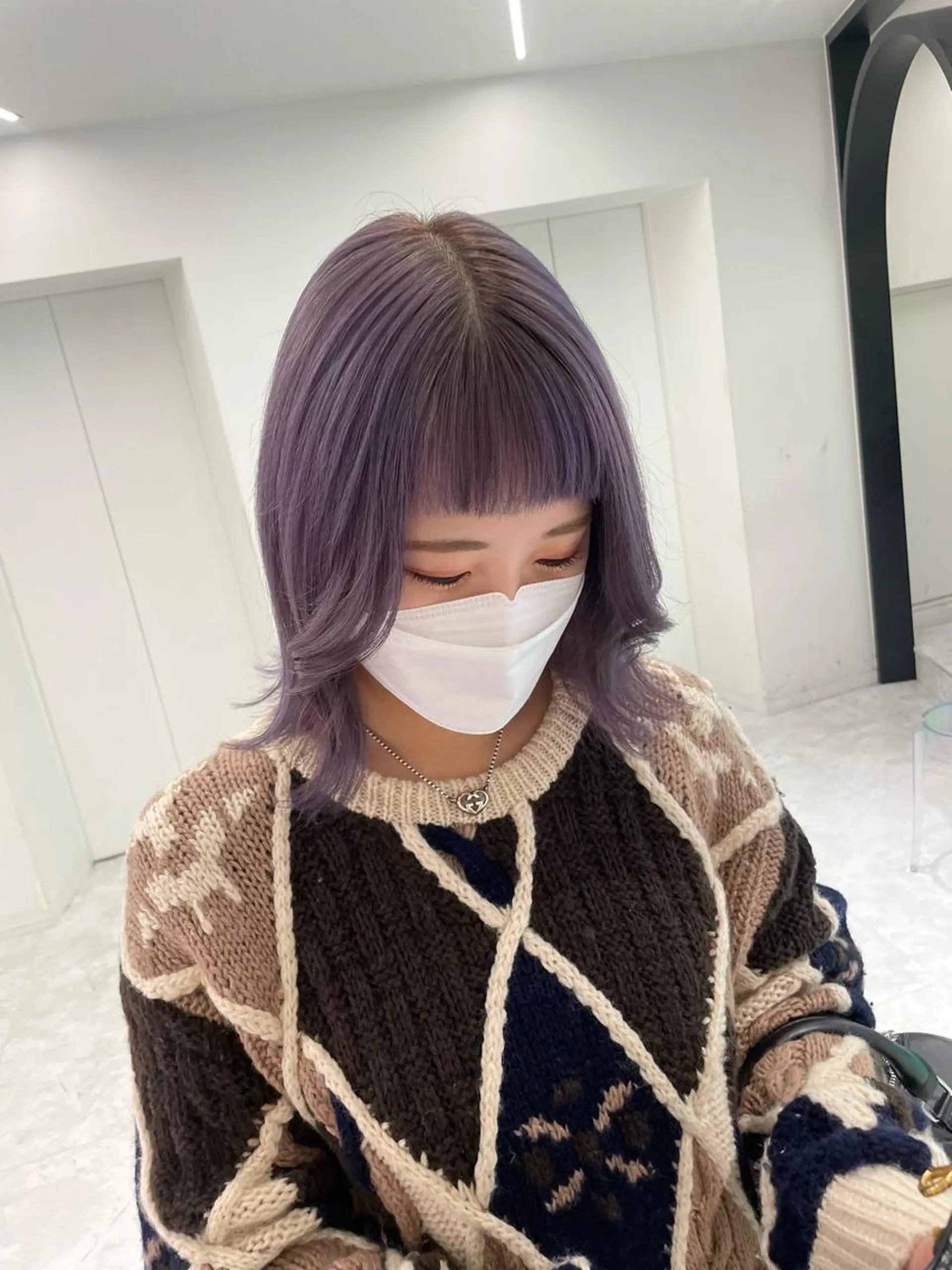 セミロング カラー ヘアカラー トリートメント ヘッドスパ ヘアセット 暖色🩷透明感カラー ♡Maika♡のヘアスタイル