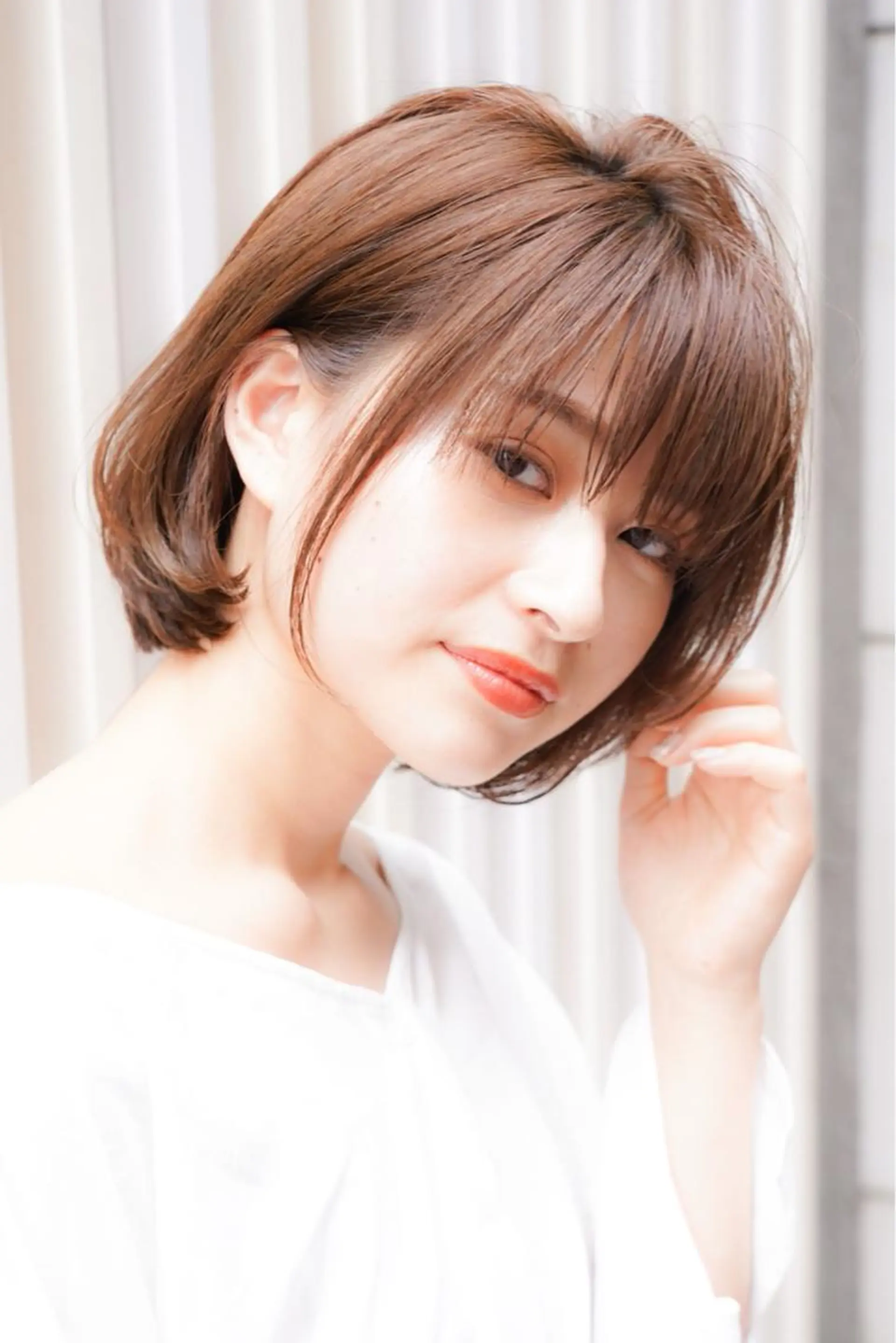 ミディアム ボブ 伸ばしかけ 似合わせカット 髪質改善縮毛矯正 リピートNo.1米倉のヘアスタイル