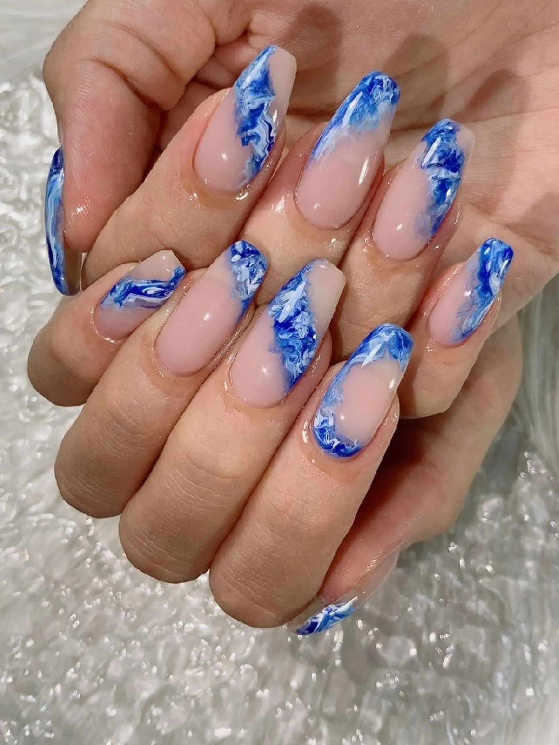 ネイル ジェルネイル 大理石ネイル(マーブル)   MAKI NAILのネイルデザイン