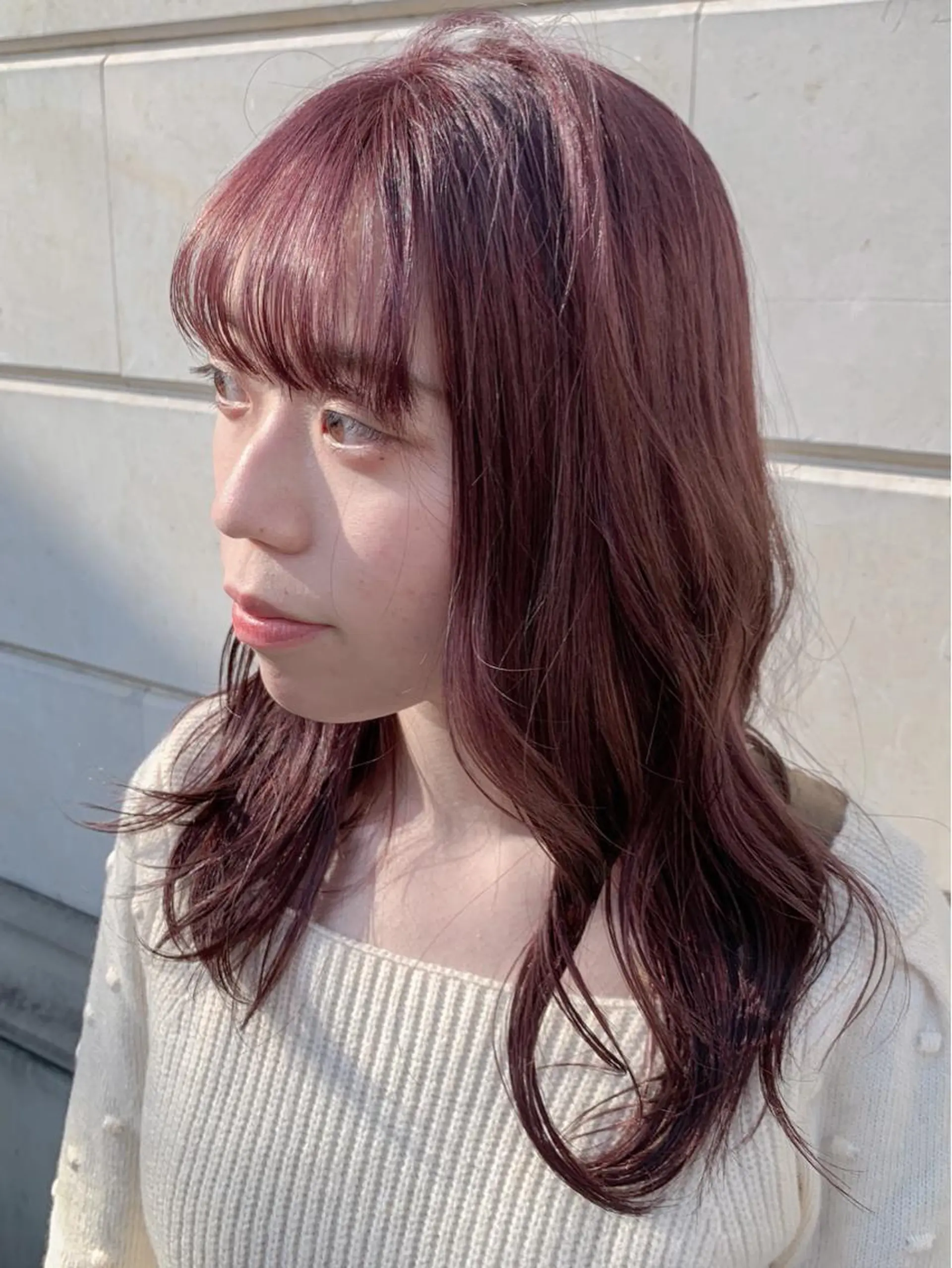 ロング カラー ヘアアレンジ ピンクカラー カット ヘアカラー トリートメント yuka .のヘアスタイル