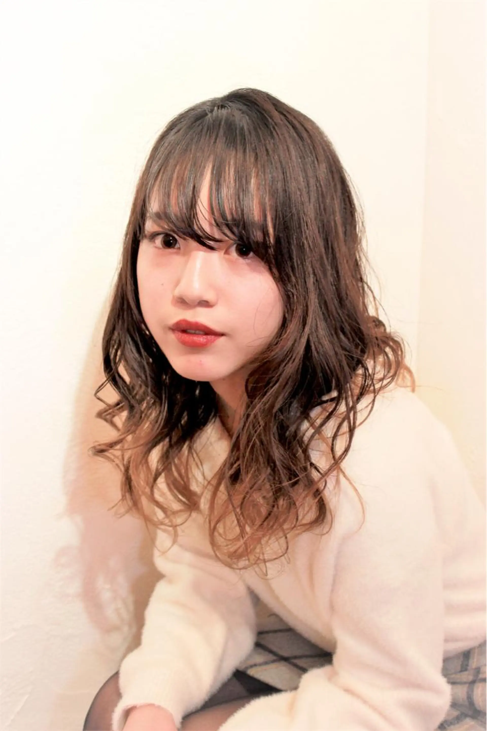 ミディアム ハイライト ヘアカラー トリートメント 所渉/韓国レイヤー /ウルフカットのヘアスタイル