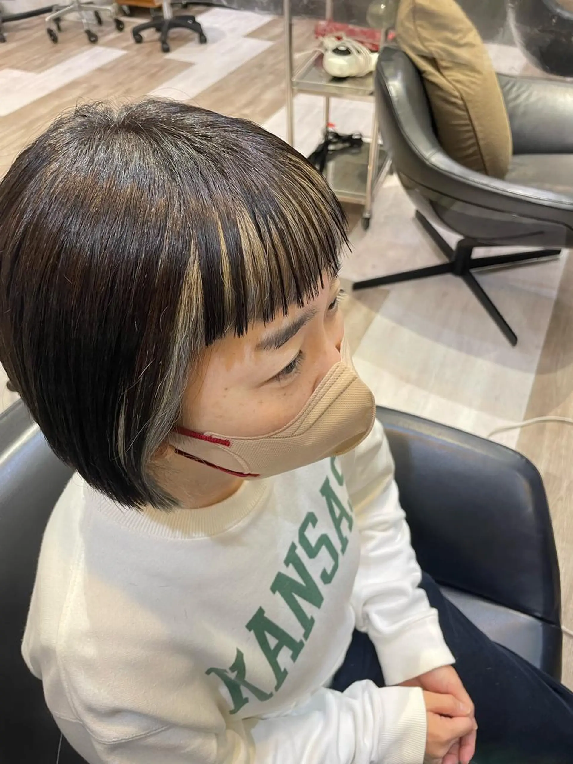 ショート ミストバング 正分 真美のヘアスタイル