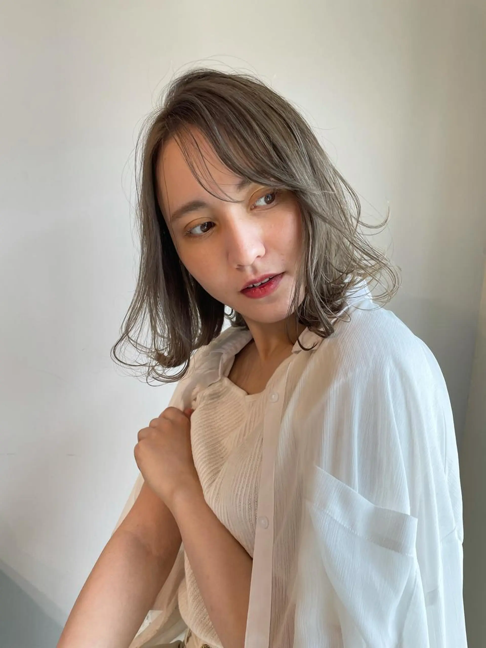 セミロング カラー パーマ ヘアアレンジ メンズ キッズ ネイル マツエク・マツパ アイブロウ 透明感カラー/推しカ ラー☁️JURAのヘアスタイル