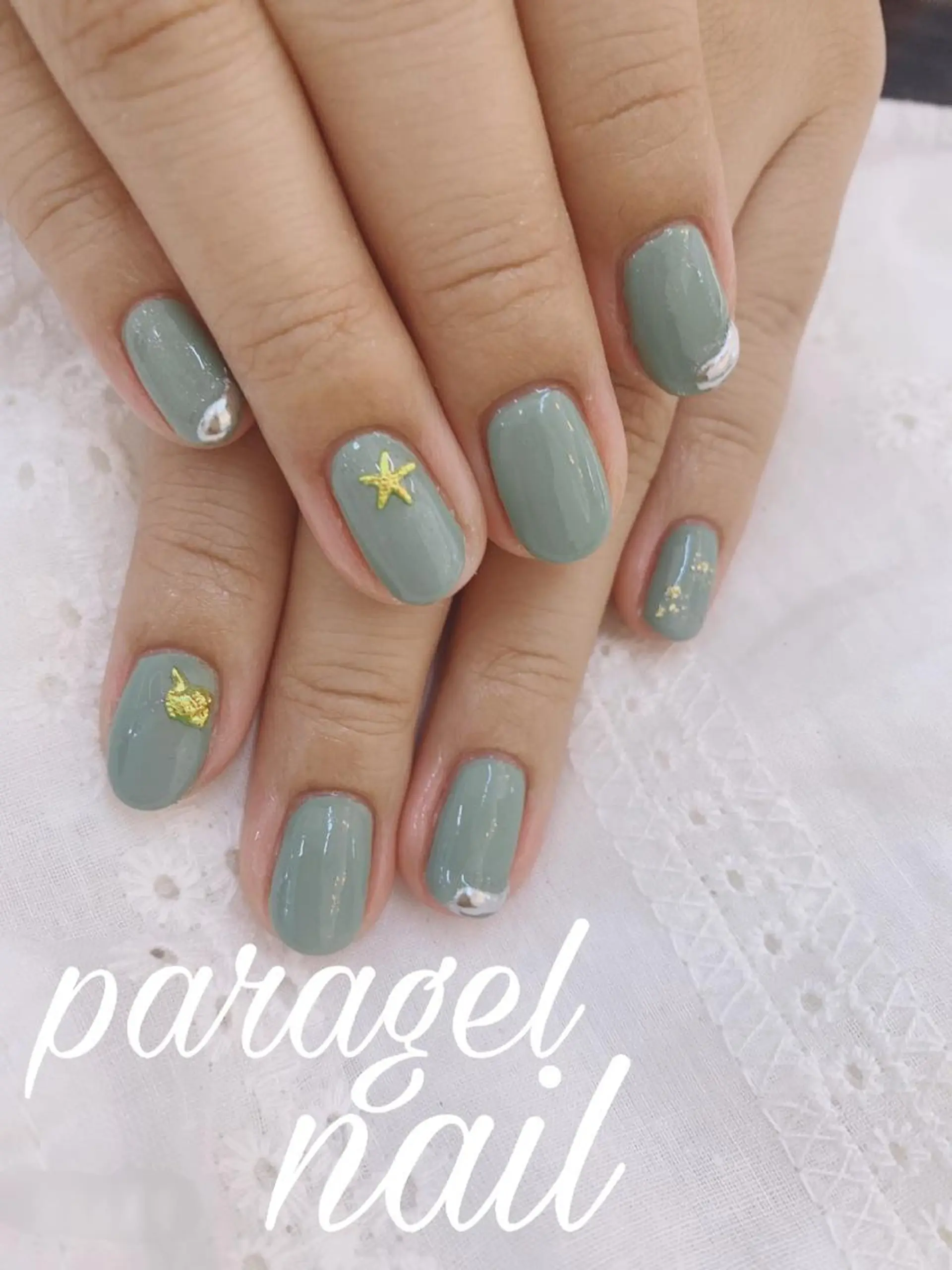 ネイル グリーン nail＊ runa🌻のネイルデザイン