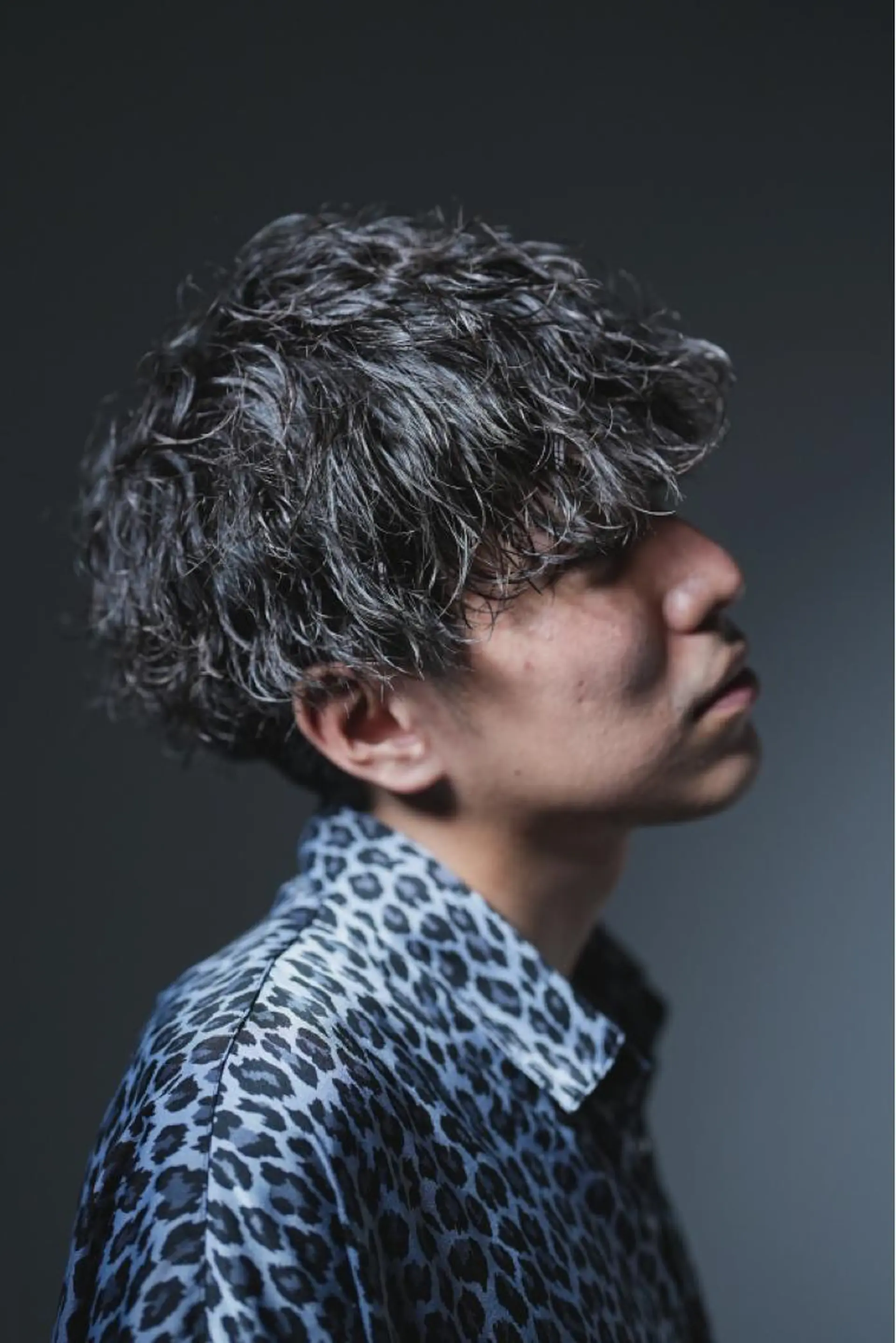 ショート メンズ センターパート メンズハイライト メンズ韓国風 マッシュ メンズパーマ メンズパーマ/難波/ 心斎橋　室園亮佑のヘアスタイル