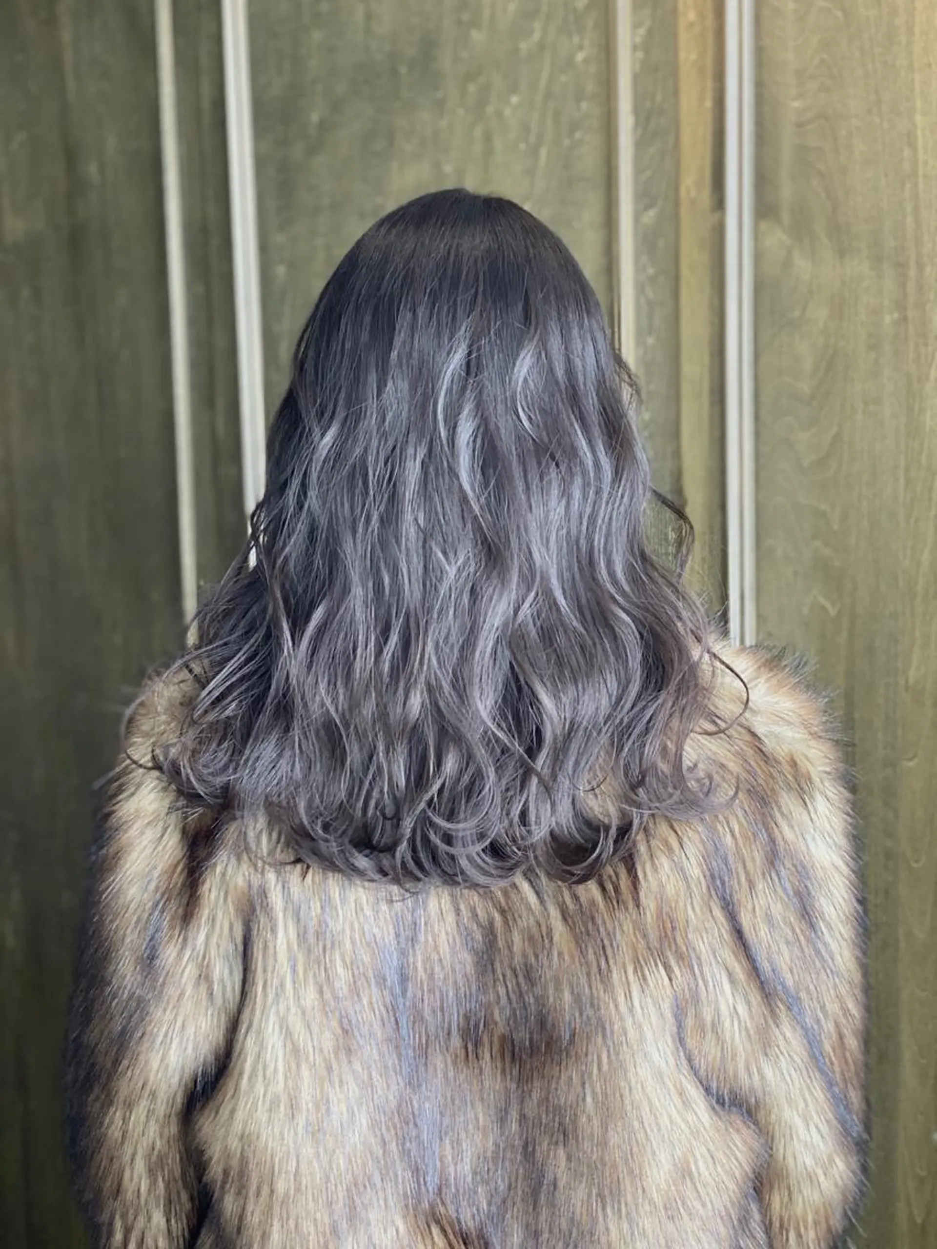 ロング カラー パーマ ヘアアレンジ ブリーチ グレージュ ブリーチなしカラー オリーブグレージュ オリーブグレー maison所属・野田 修平のヘアスタイル