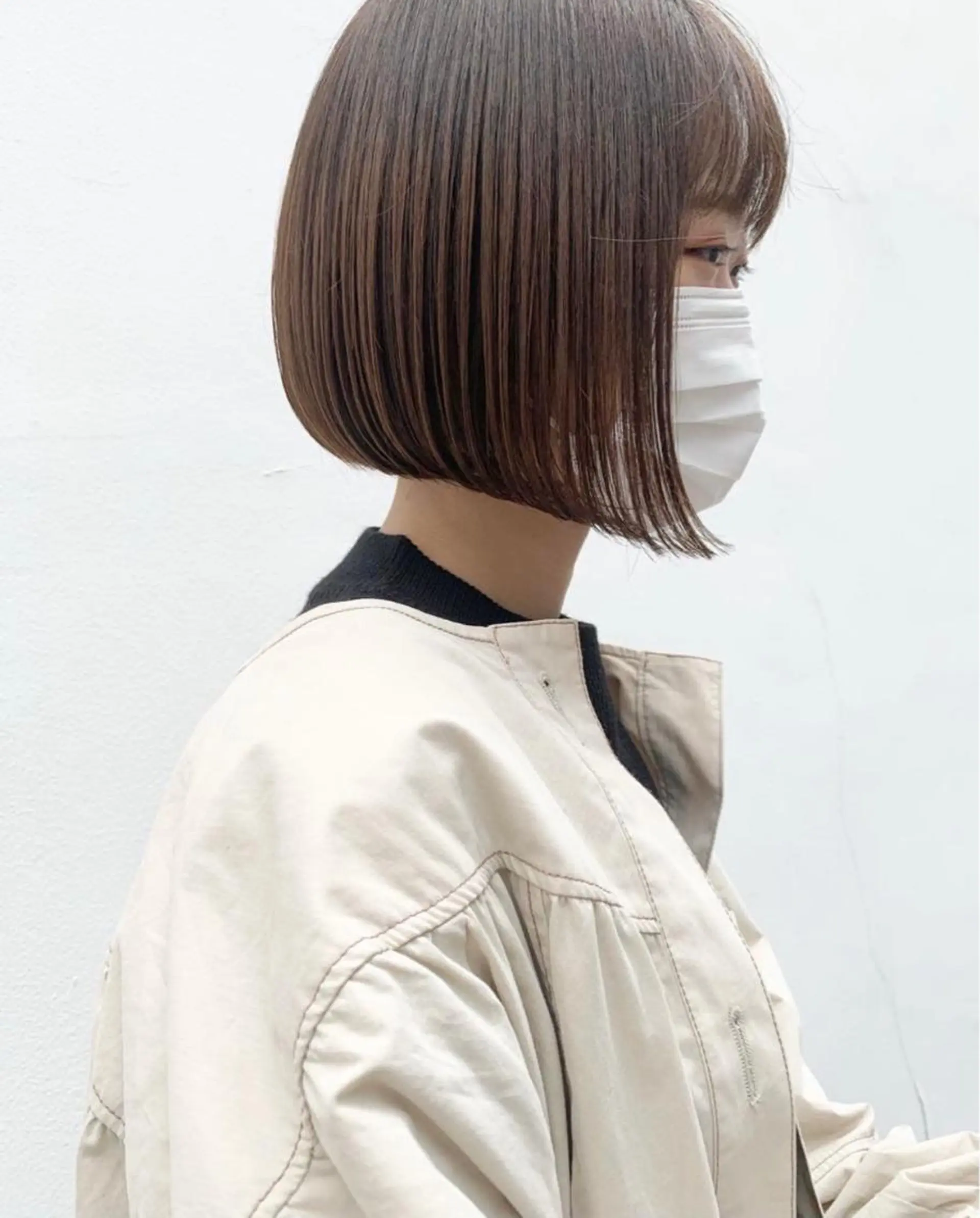 ミディアム カット ヘアカラー トリートメント ブリーチ/ウルフ ハッシュカット/石山のヘアスタイル