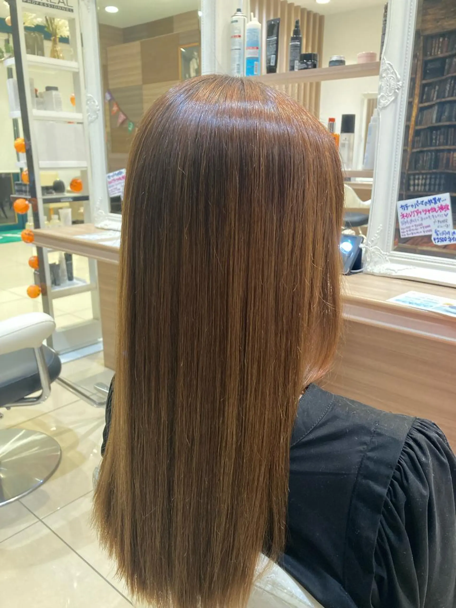 セミロング 酸性ストレート 縮毛矯正 トリートメント 🔸縮毛矯正🔸 カソリ　ナユタのヘアスタイル