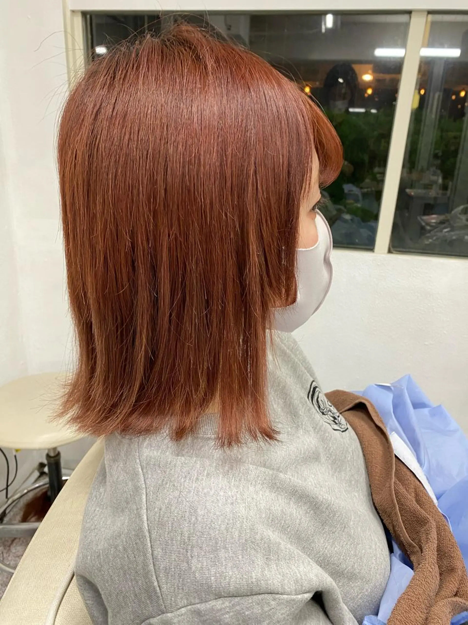 ショート カラー ブリーチ エクステ レイヤーウルフ エクステ磯部のヘアスタイル