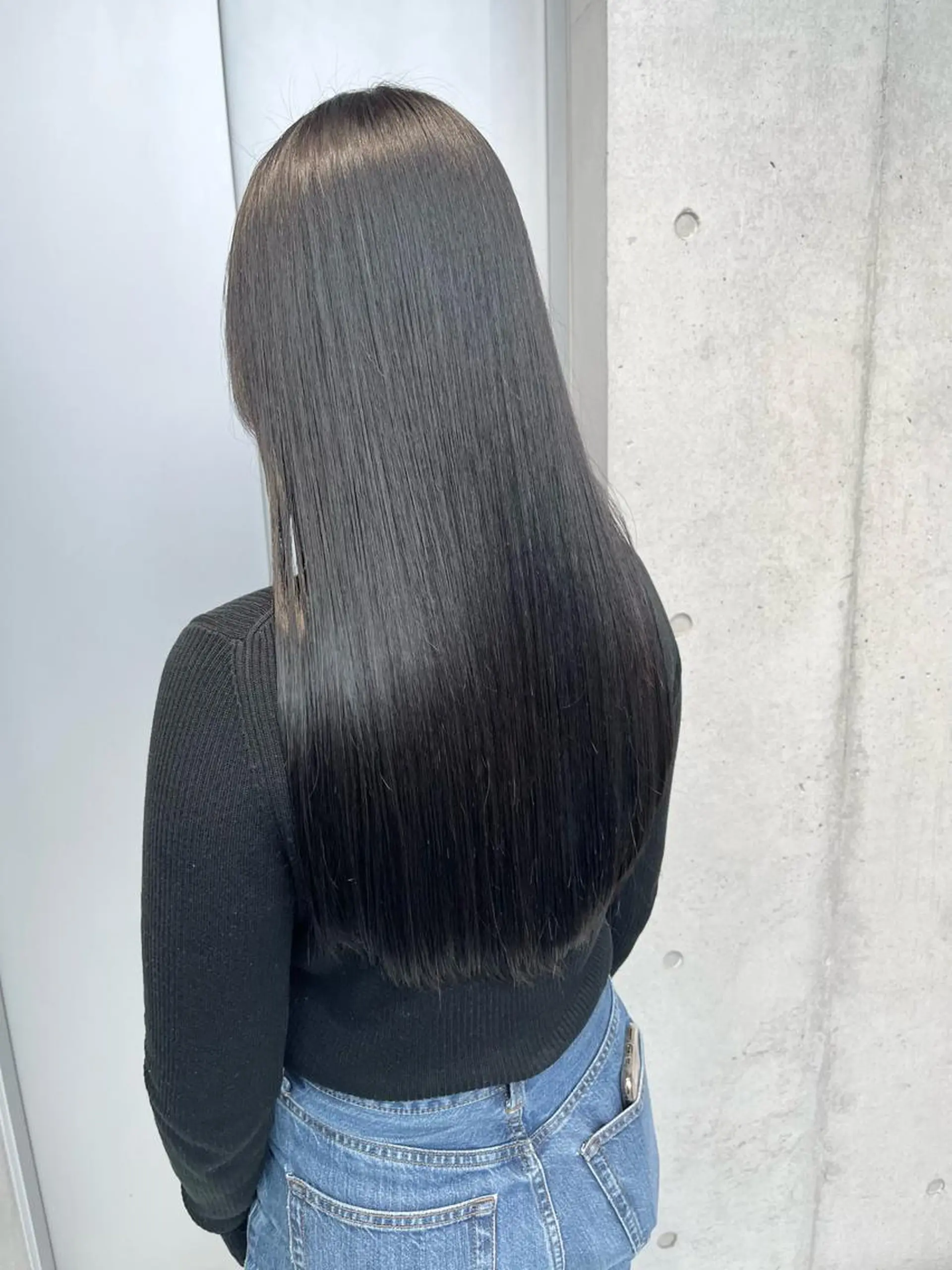 ロング カラー パーマ ヘアアレンジ カット ヘアカラー トリートメント ヘッドスパ 透明感/オリーブ/ グレージュ/YUKAのヘアスタイル