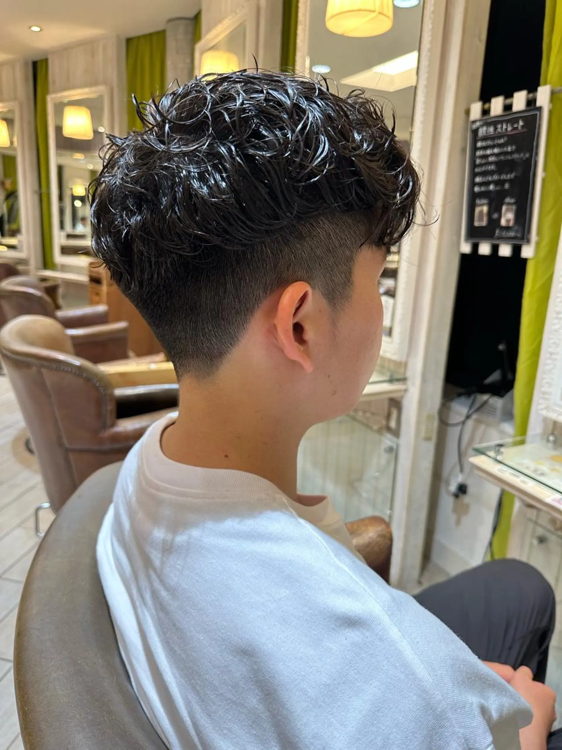 パーマ メンズ カット パーマ 増渕 駿介のヘアスタイル