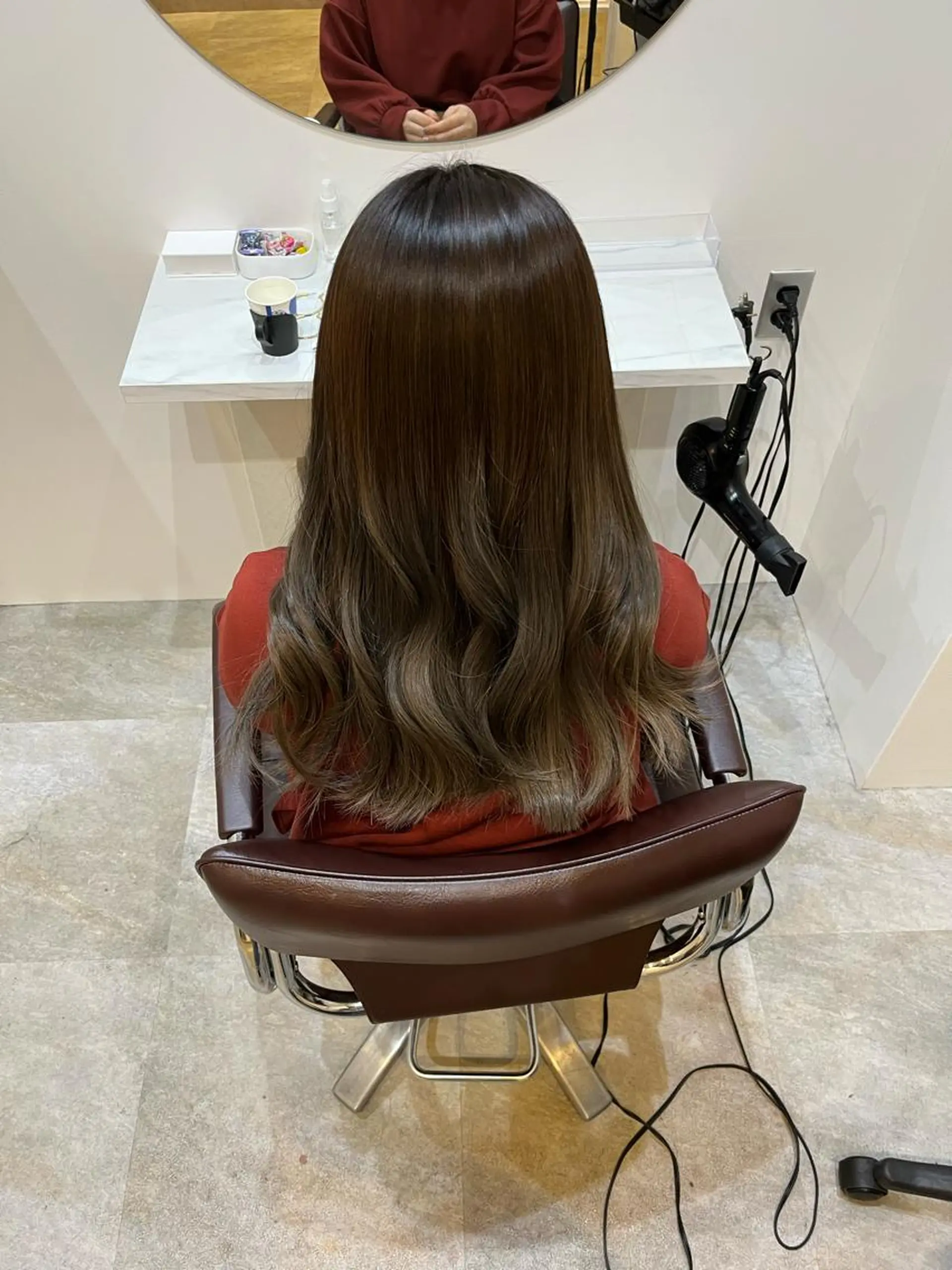 ロング カット ヘアカラー トリートメント 【髪質改善　艶髪】 布川　莉穂のヘアスタイル