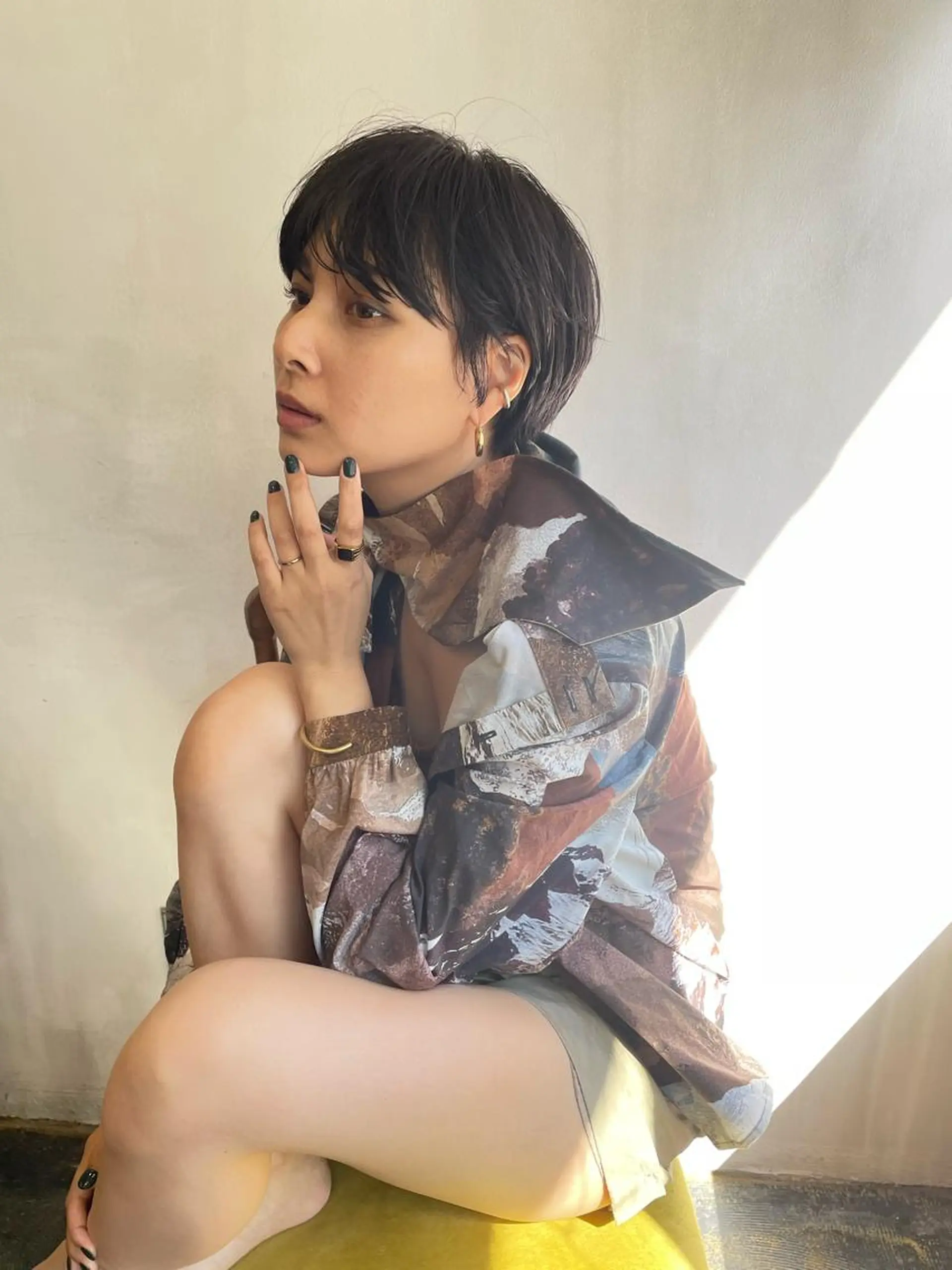 ショート カラー ショートボブ ベリーショート オリーブカラー ボブ マニッシュショート ショート/ボブ専門 宮脇美奈/南船場のヘアスタイル