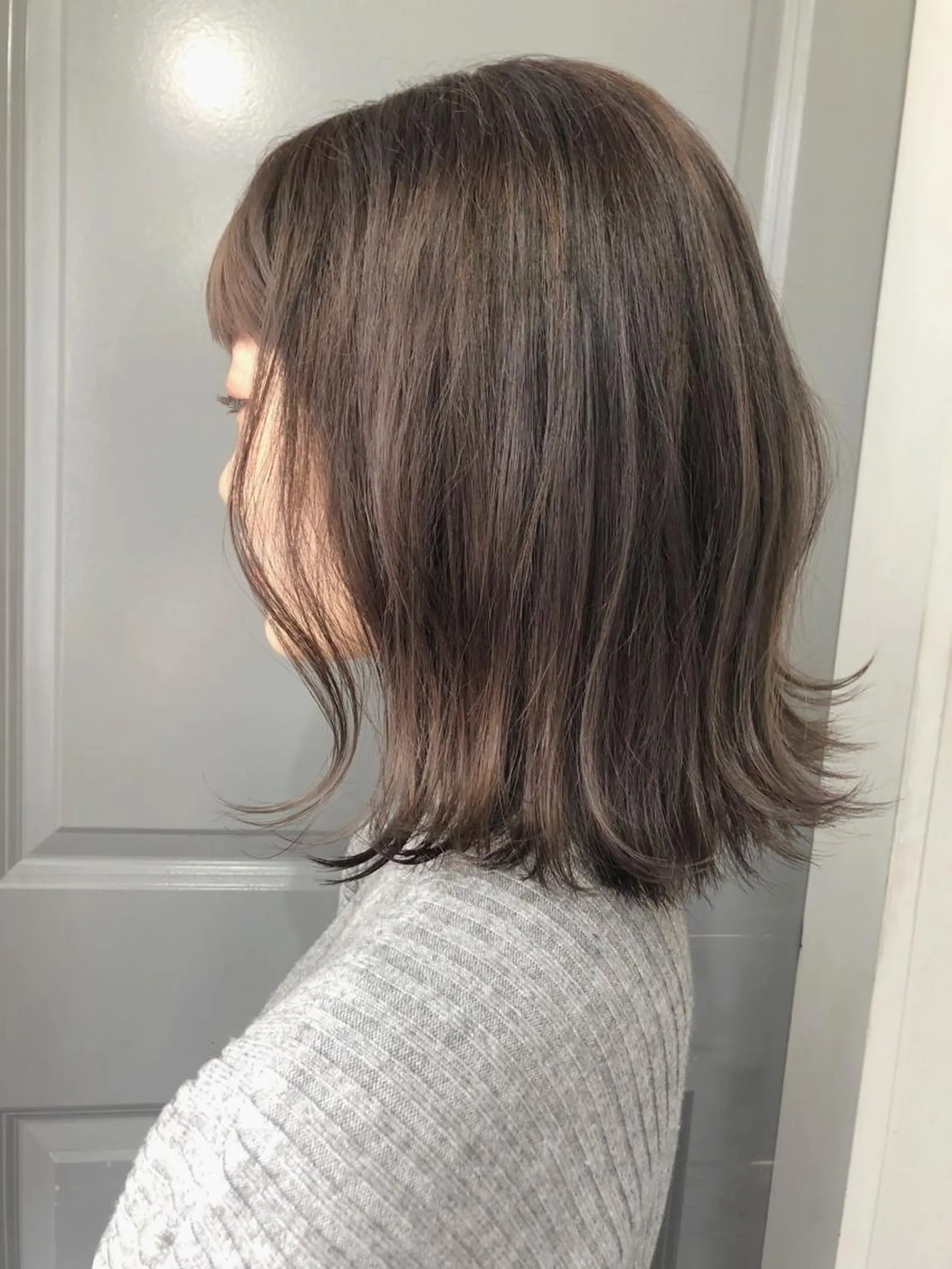 ミディアム カラー ベージュカラー ブリーチ グレージュ Pia hair Design Yakuin所属・Pia ツボイ ケイタのヘアスタイル