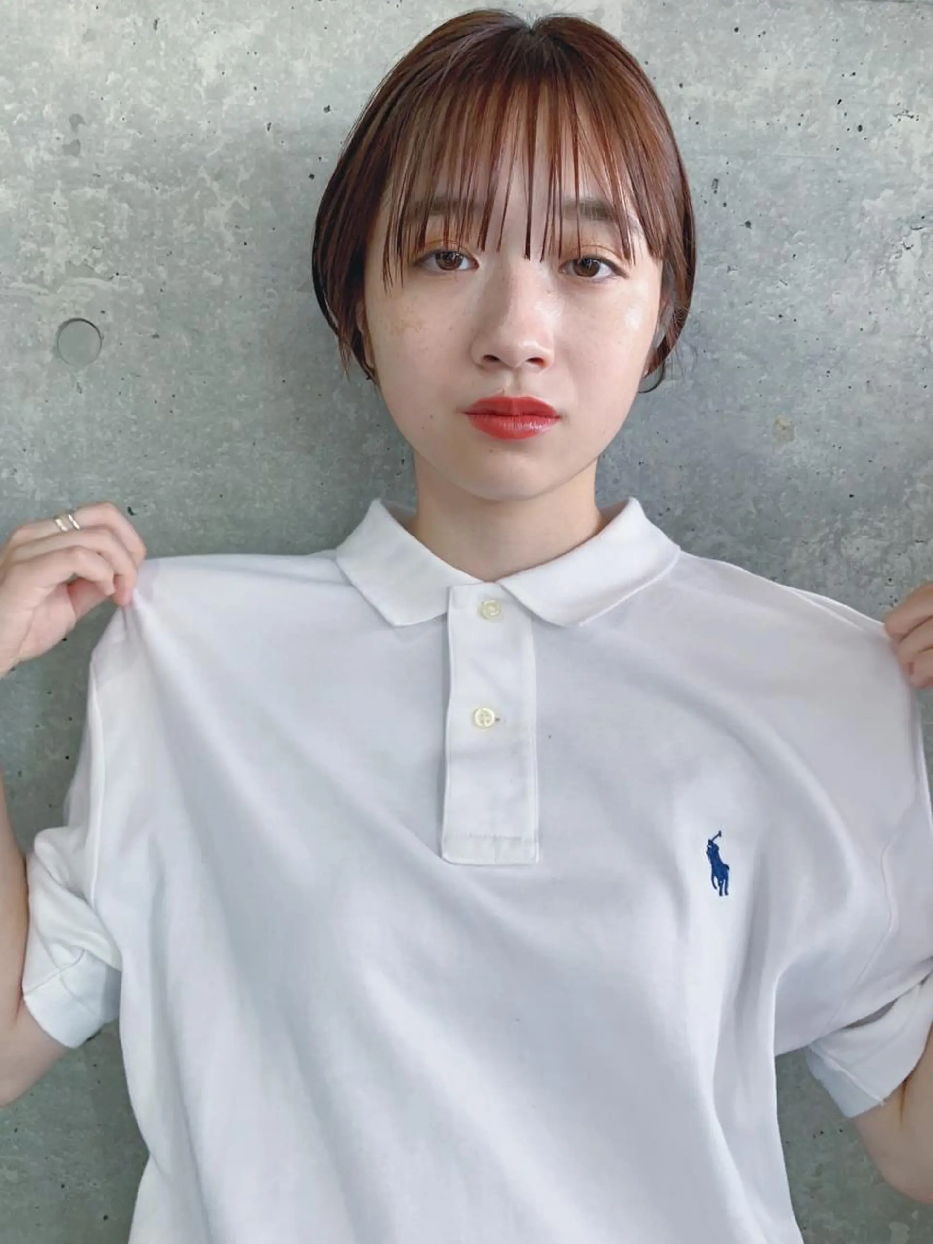 ショート カラー ボブパーマコテ巻き風 パーマNo1深江秀平のヘアスタイル