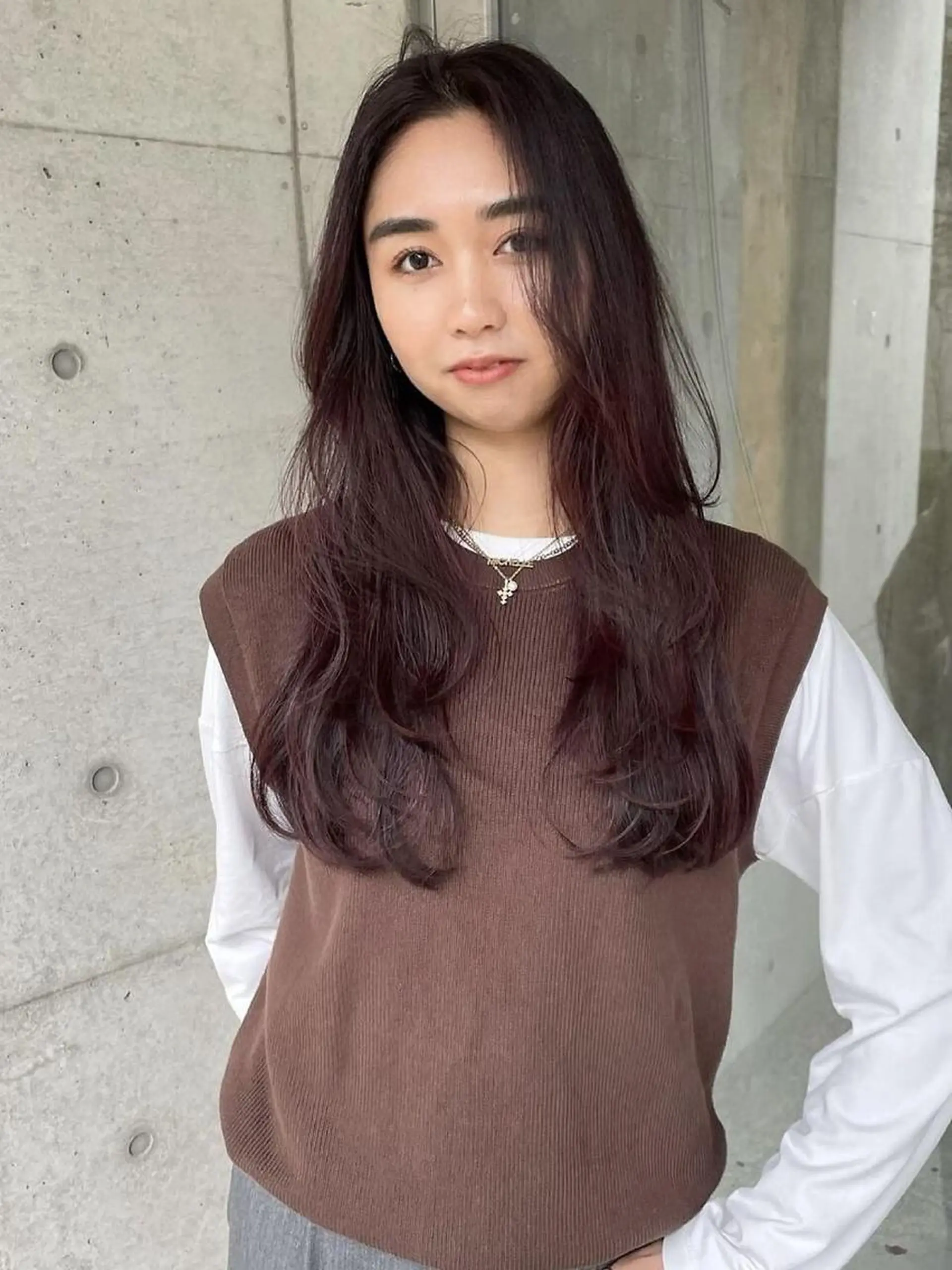 セミロング カラー 透明感カラー🪡🤍 nanao🤍🪡のヘアスタイル