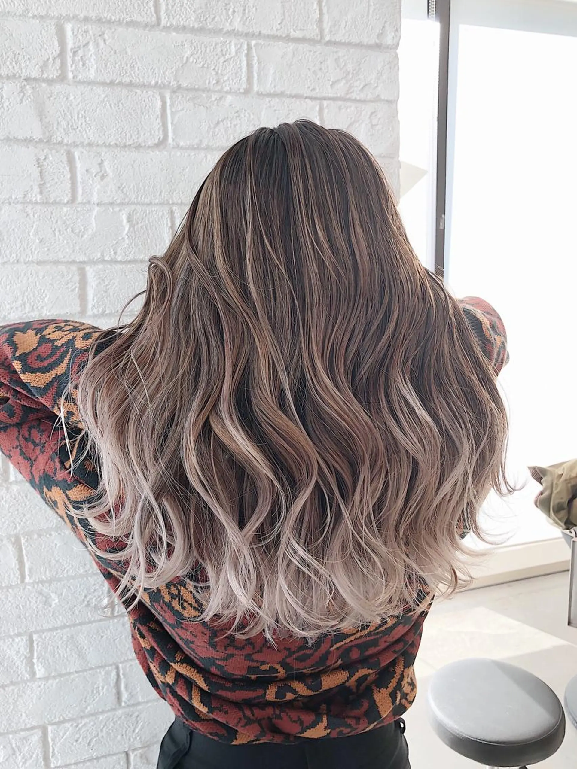 ロング カラー バレイヤージュ レイヤーカット 【t.a.g（タグ）】所属・ノンダメージ髪質改善 カラー💎/KURAのヘアスタイル