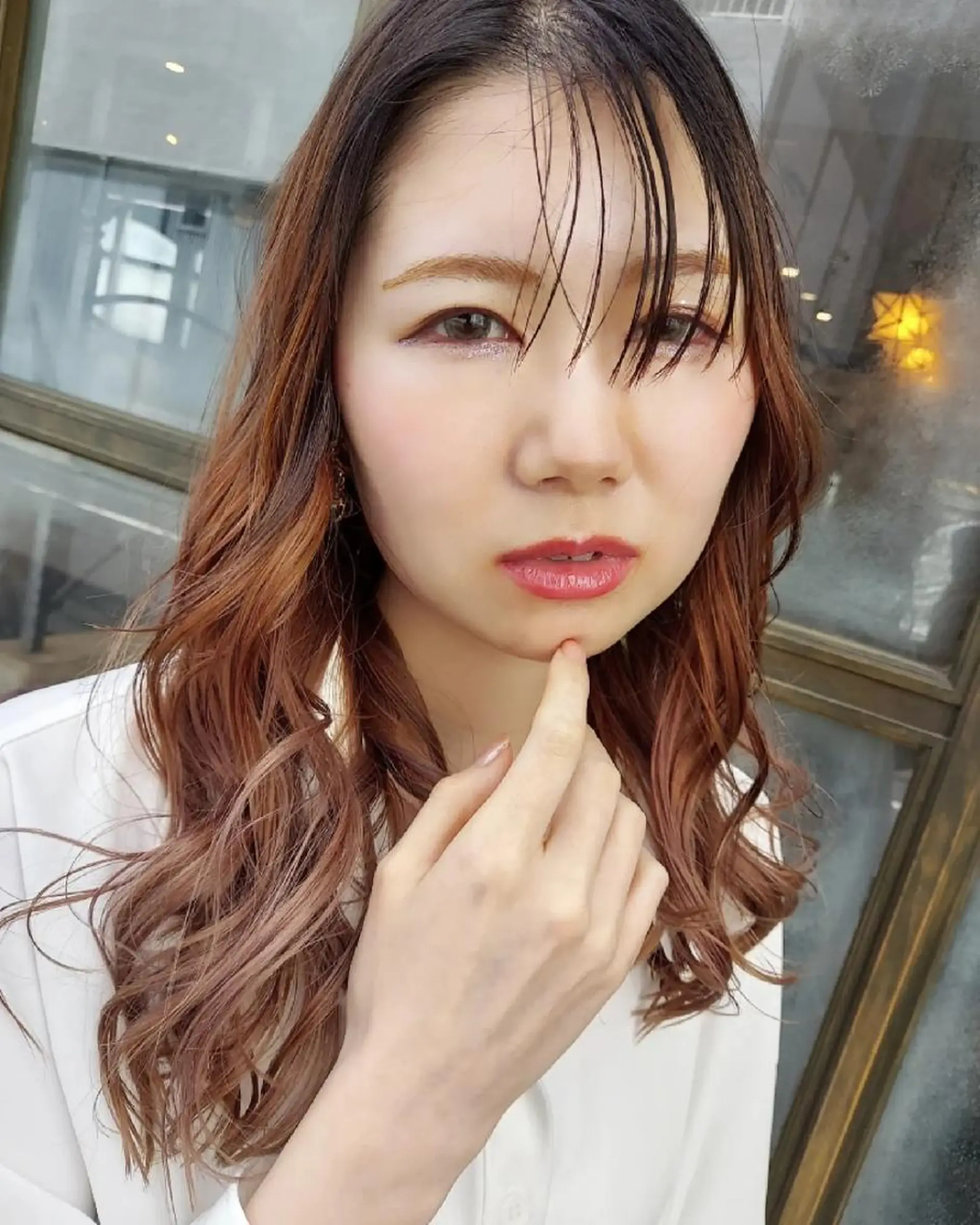 ロング カラー バレイヤージュ ベージュカラー ピンクカラー ピンクベージュ レイヤーカット grow上野御徒町【グロウ】所属・ブリーチ・ハイトーン 特化🎉内山のヘアスタイル