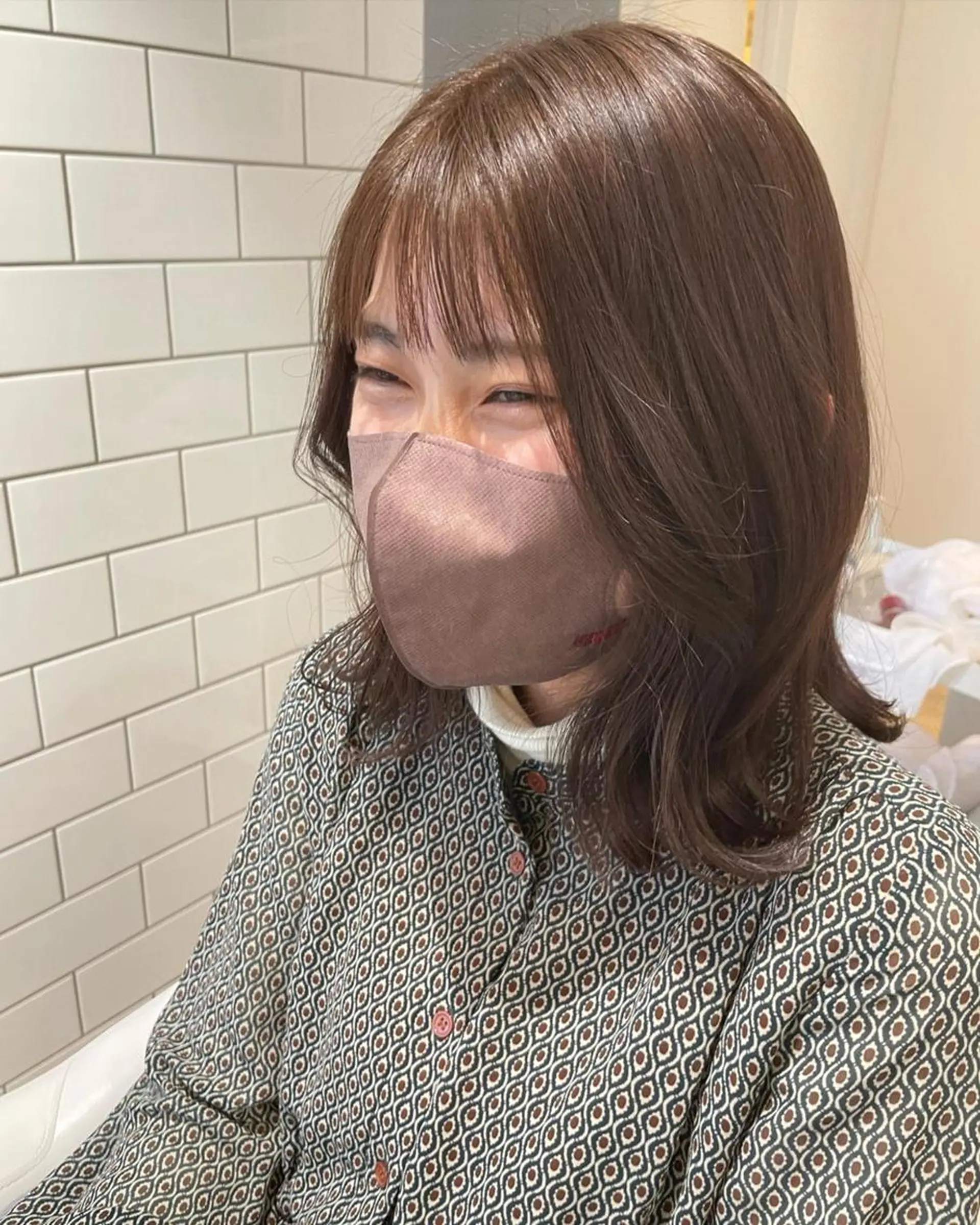 ミディアム カラー パーマ ヘアアレンジ メンズ キッズ ネイル マツエク・マツパ ベージュカラー ラベンダーカラー ラベンダーベージュ ヘアカラー 🫧垢抜けヘア🫧 SHIORIのヘアスタイル