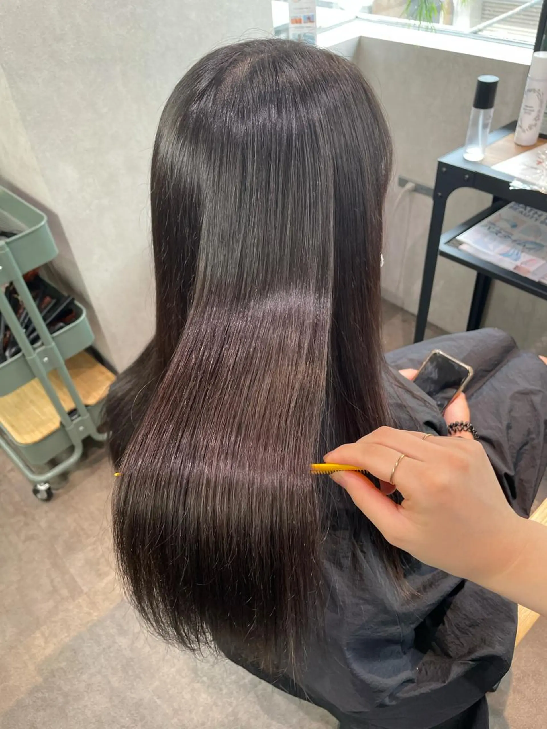 セミロング カラー 髪質改善 トリートメント ヘアカラー トリートメント ナチュラル透明感🌱 小山美樹子のヘアスタイル